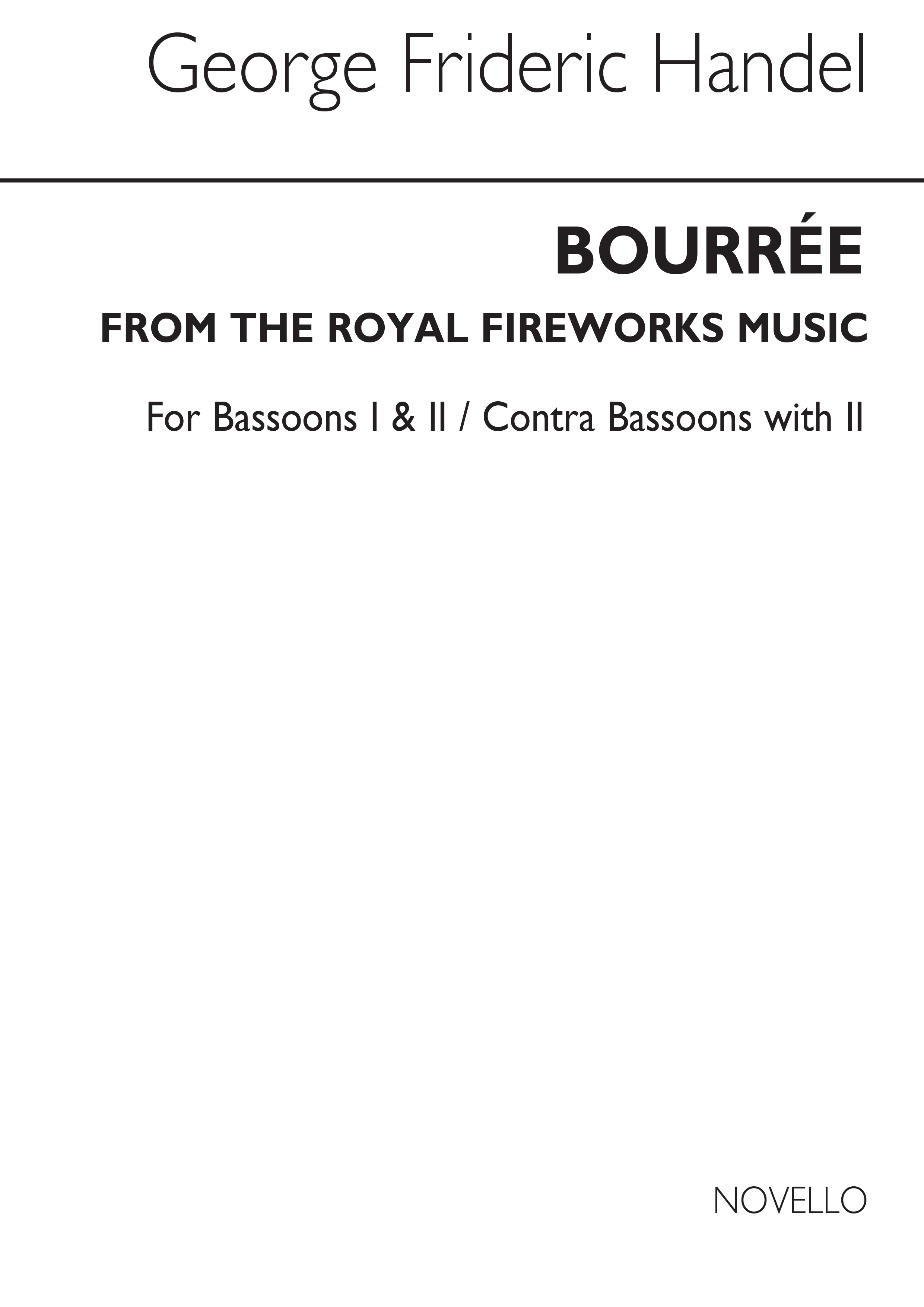 Georg Friedrich Hndel: Bourree From The Fireworks Music (Bsn): Bassoon: Part