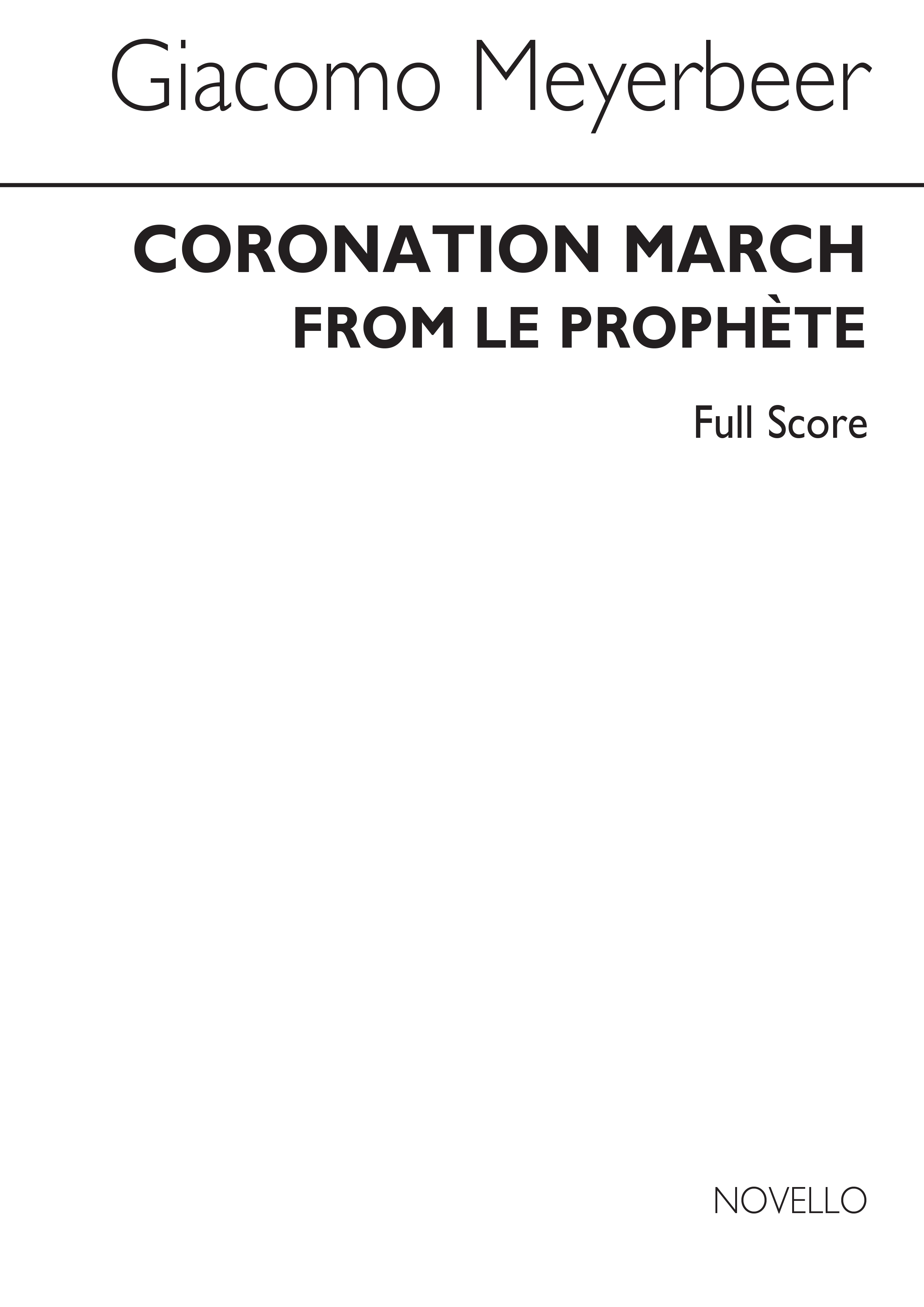 Giacomo Meyerbeer: Coronation March: Orchestra: Score