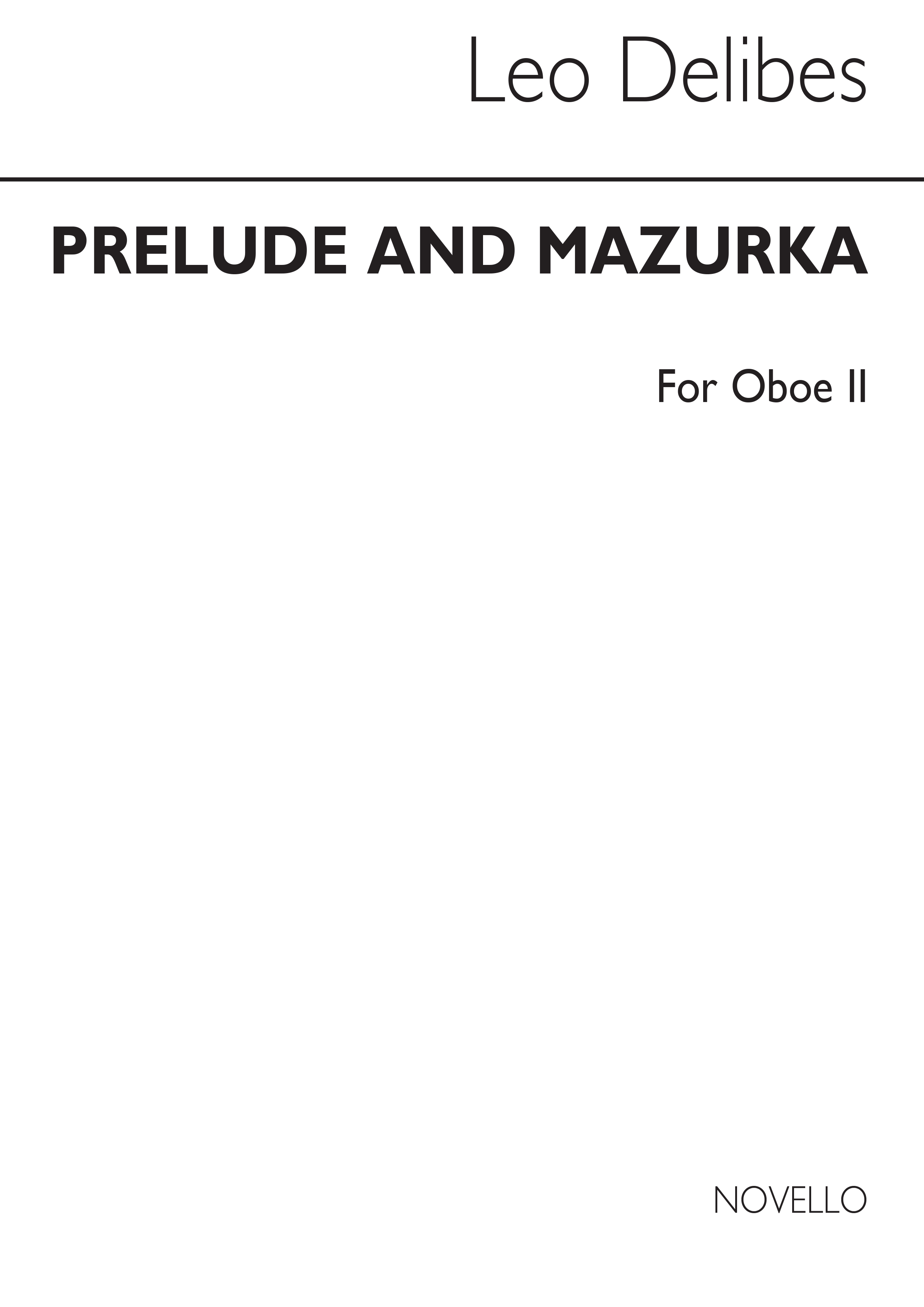 Lo Delibes: Prelude & Mazurka (Cobb) Oboe 2: Oboe: Part