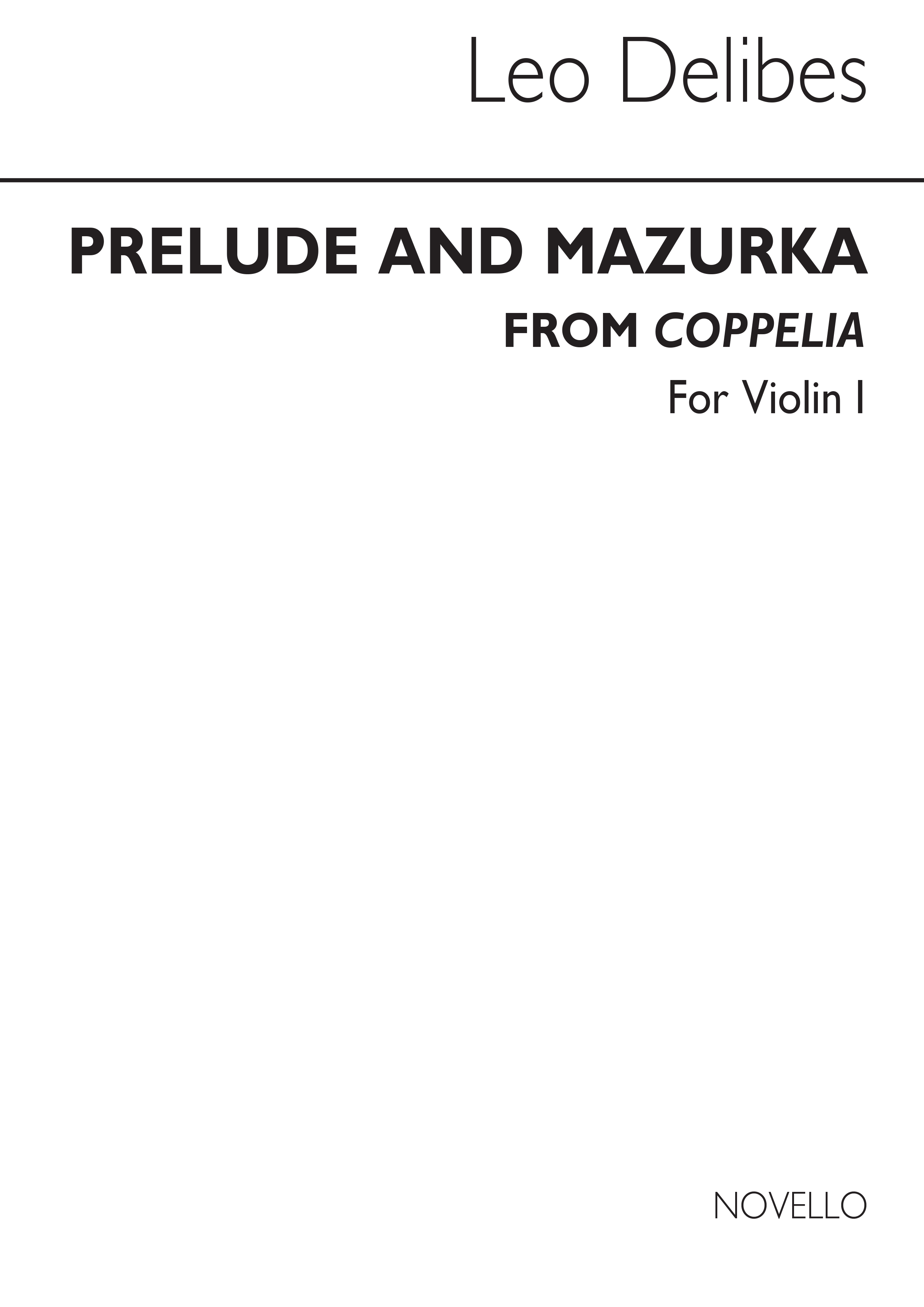 Lo Delibes: Prelude & Mazurka (Cobb) Vln 1: Violin: Part