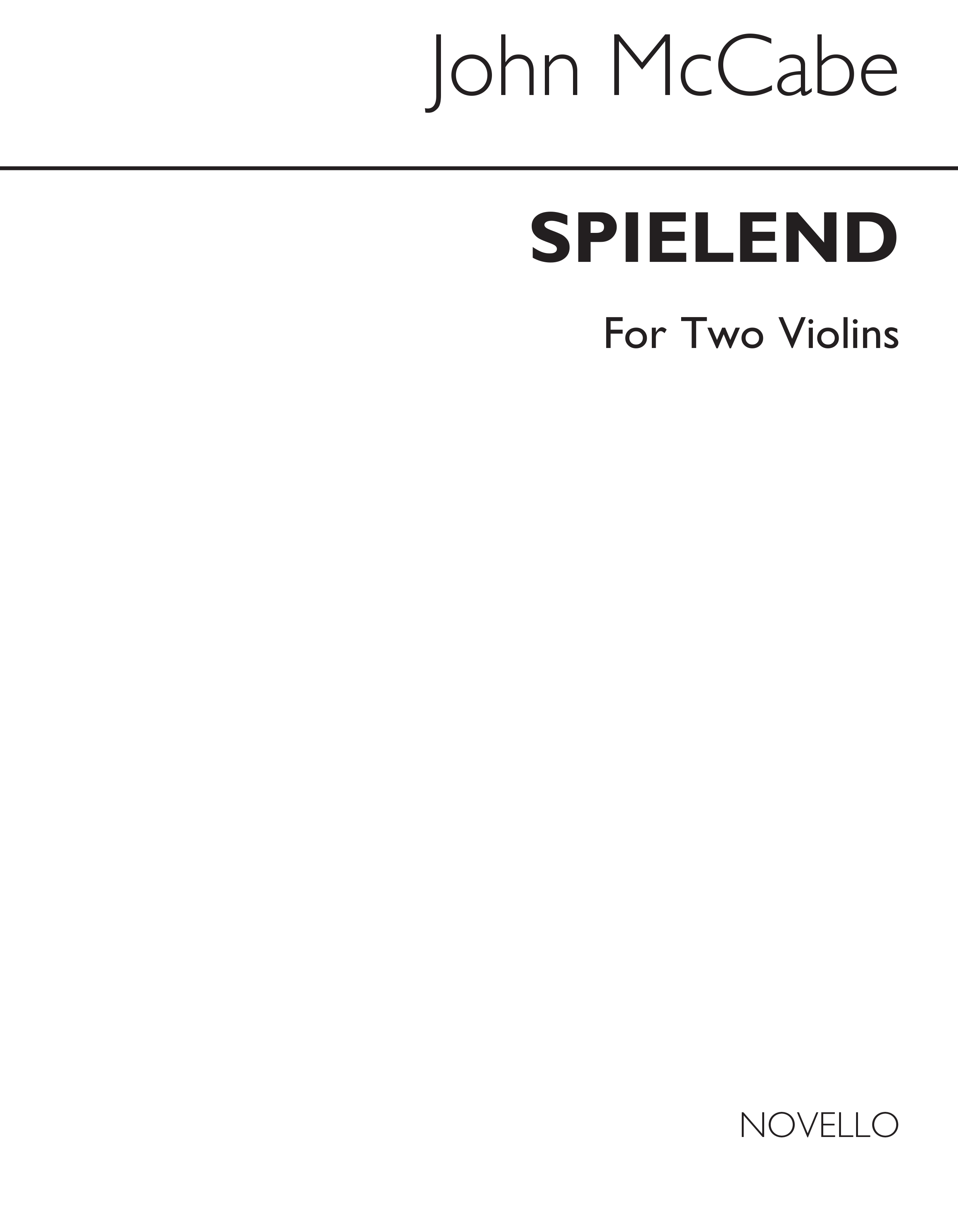 John McCabe: Spielend For 2 Violins