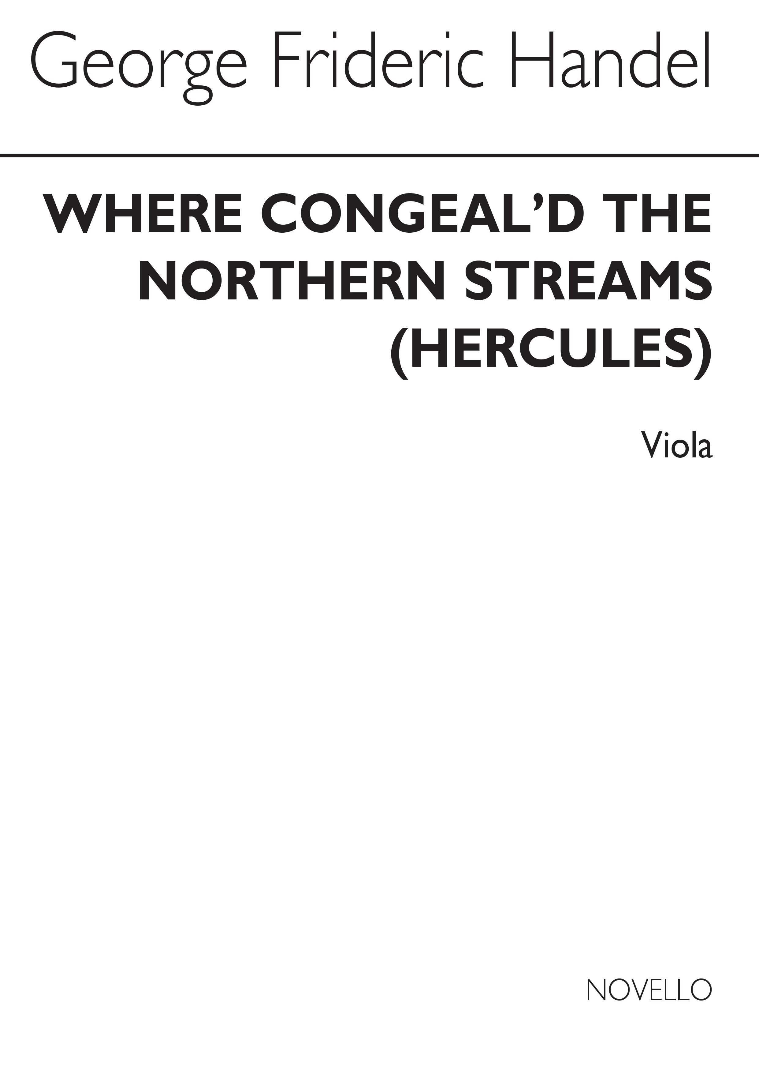 Georg Friedrich Händel: Where Congeal'd The Northern Streams (Viola): Viola:
