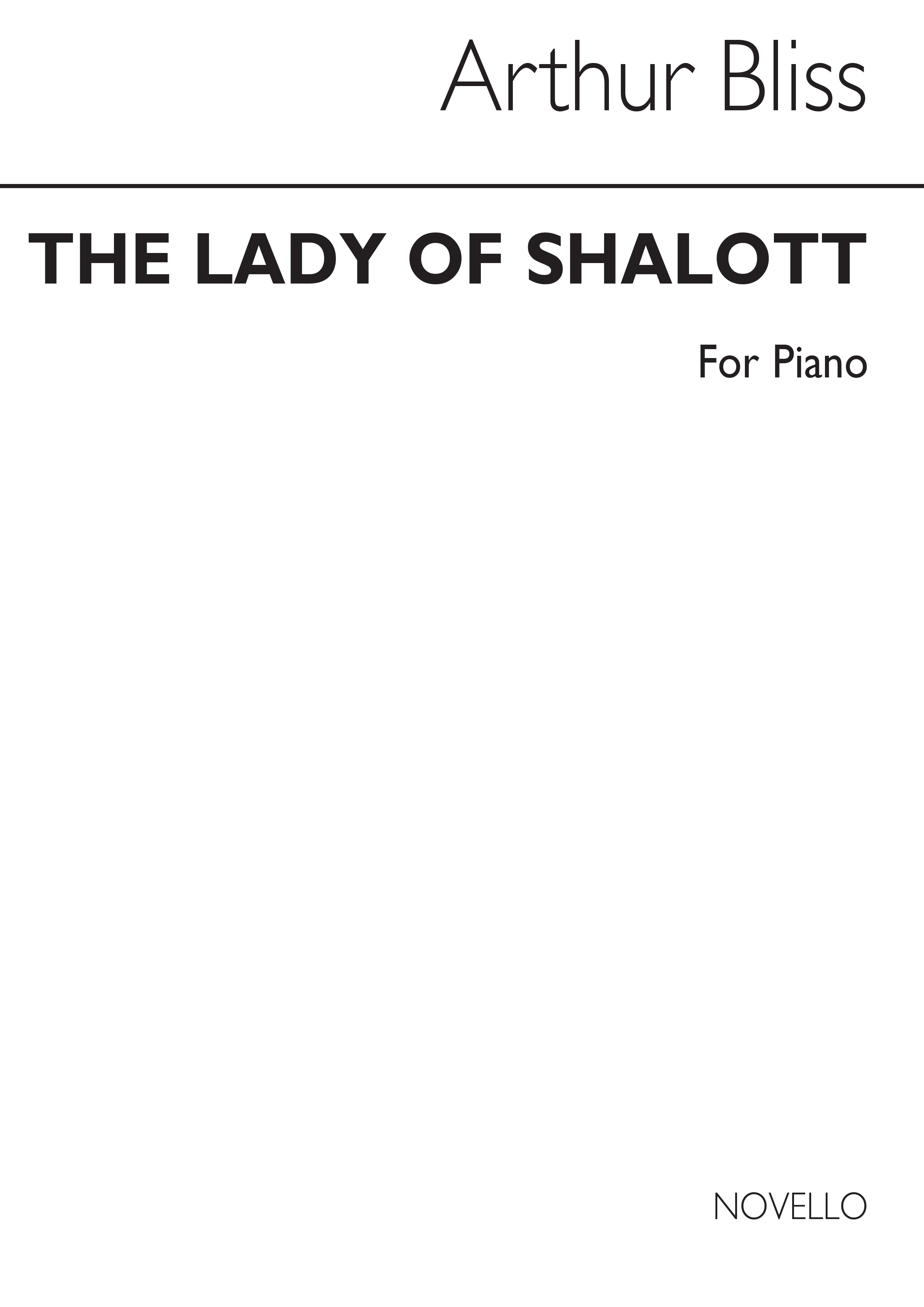 Arthur Bliss: Lady Of Shalott Excerpts for Piano: Piano: Instrumental Work