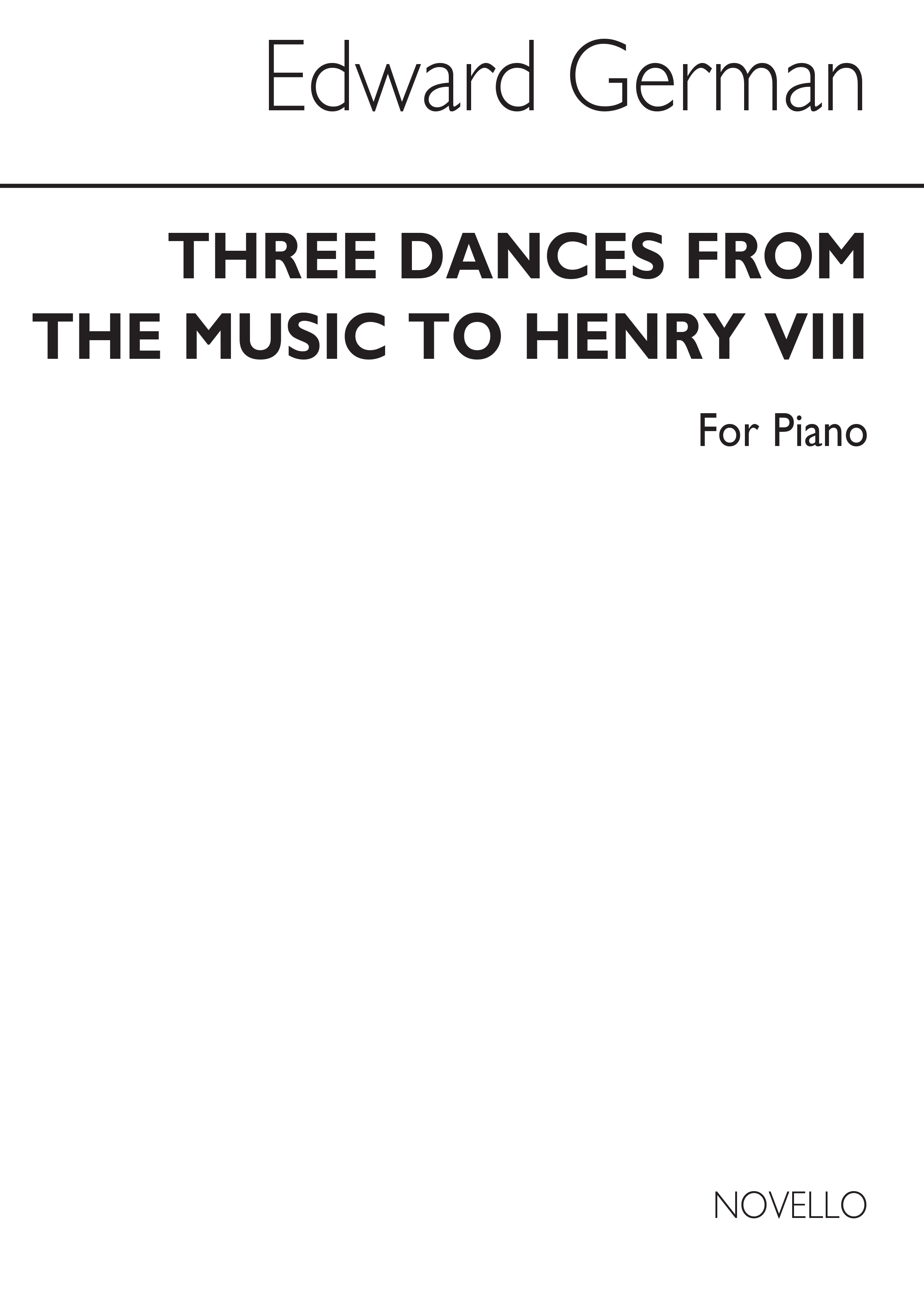 Three Dances From Henry VIII: Piano: Part