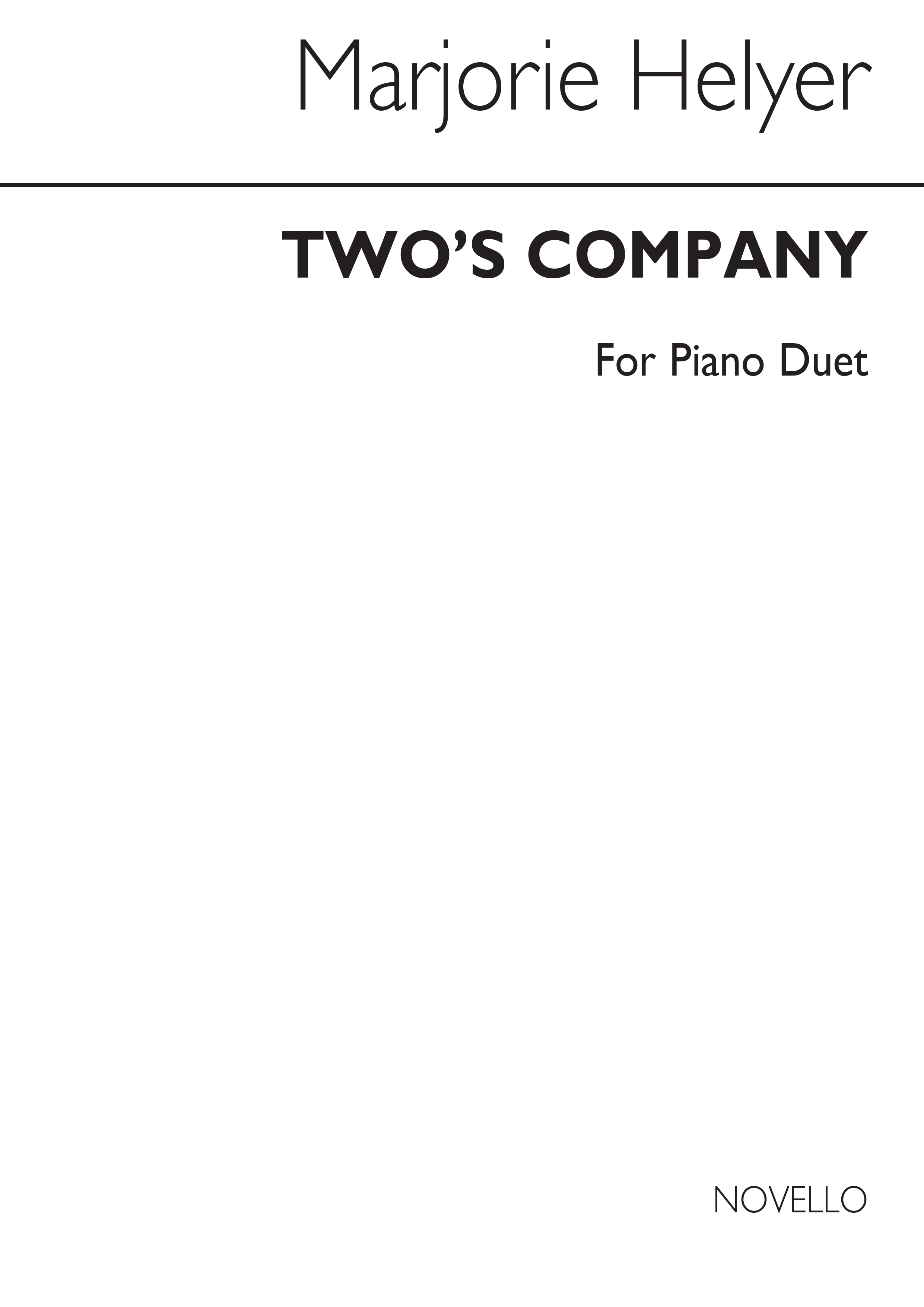 Marjorie Heller: Two's Company: Piano Duet: Instrumental Album