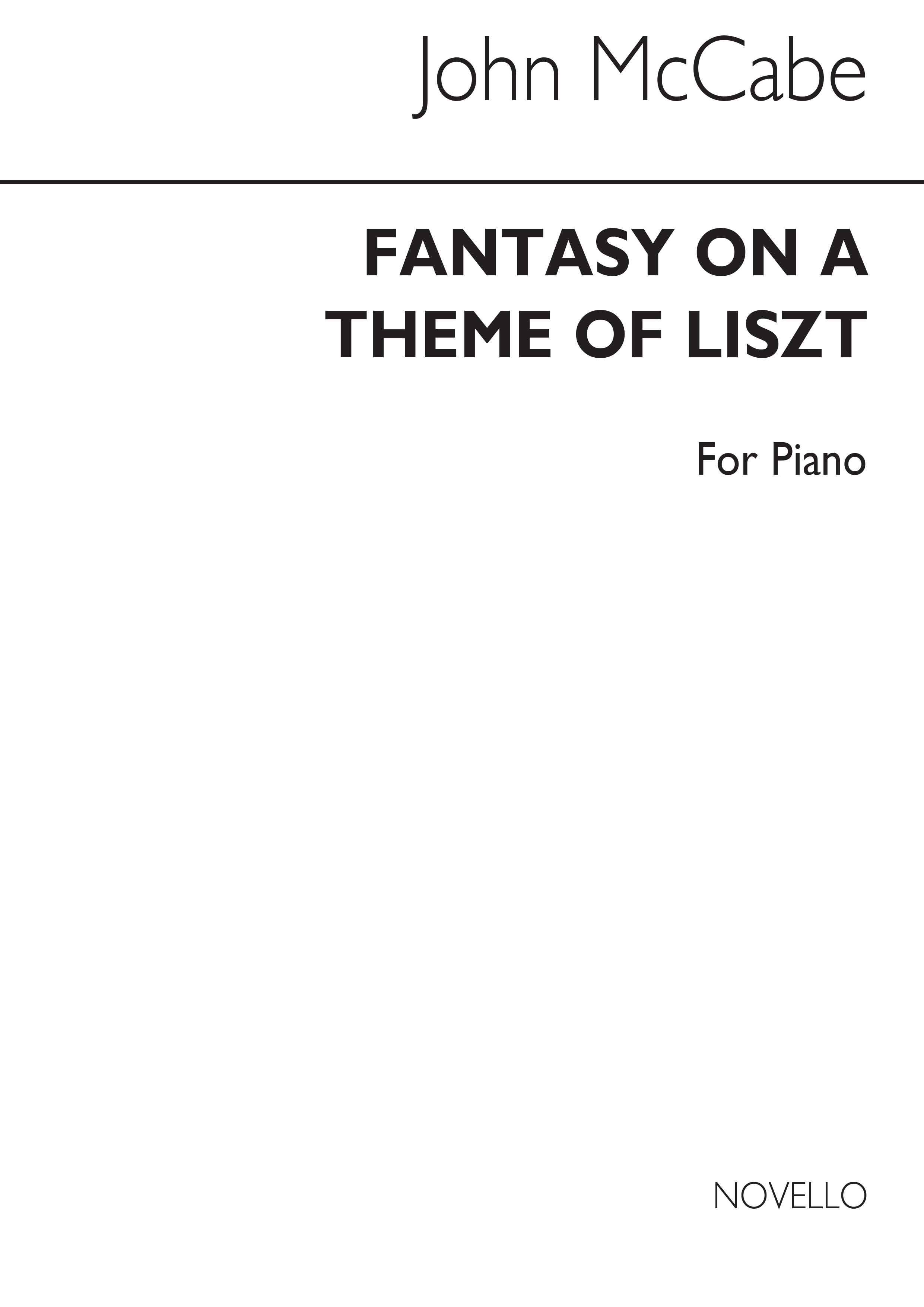 John McCabe: Fantasy On A Theme Of Liszt (Piano): Piano: Instrumental Work