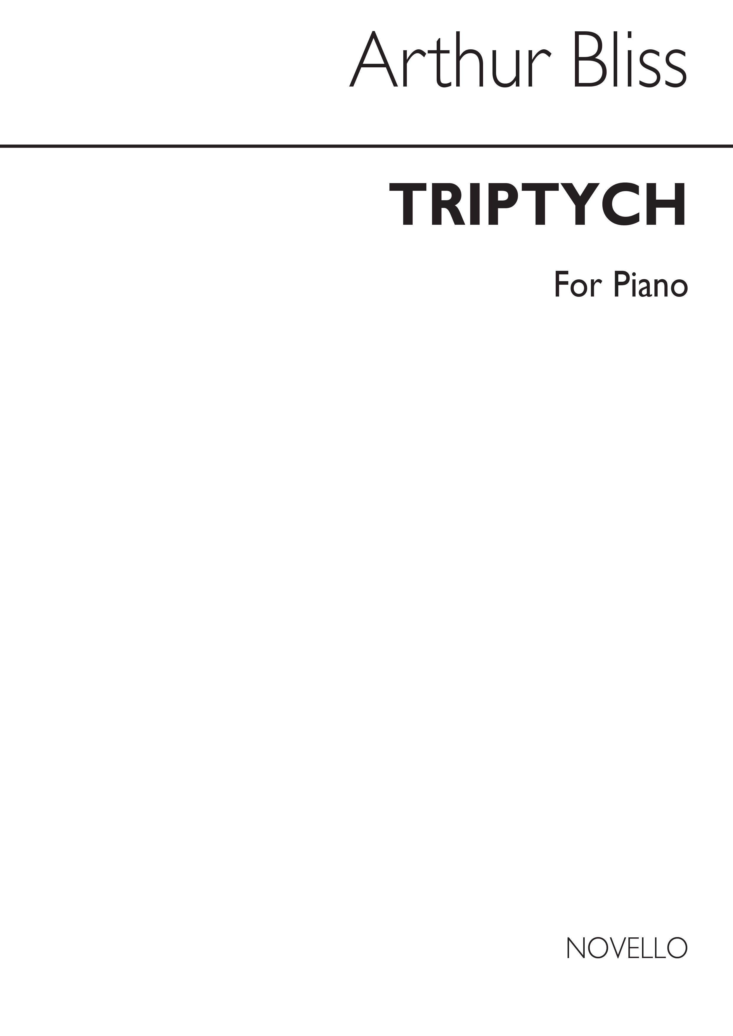 Arthur Bliss: Triptych for Piano: Piano: Instrumental Work