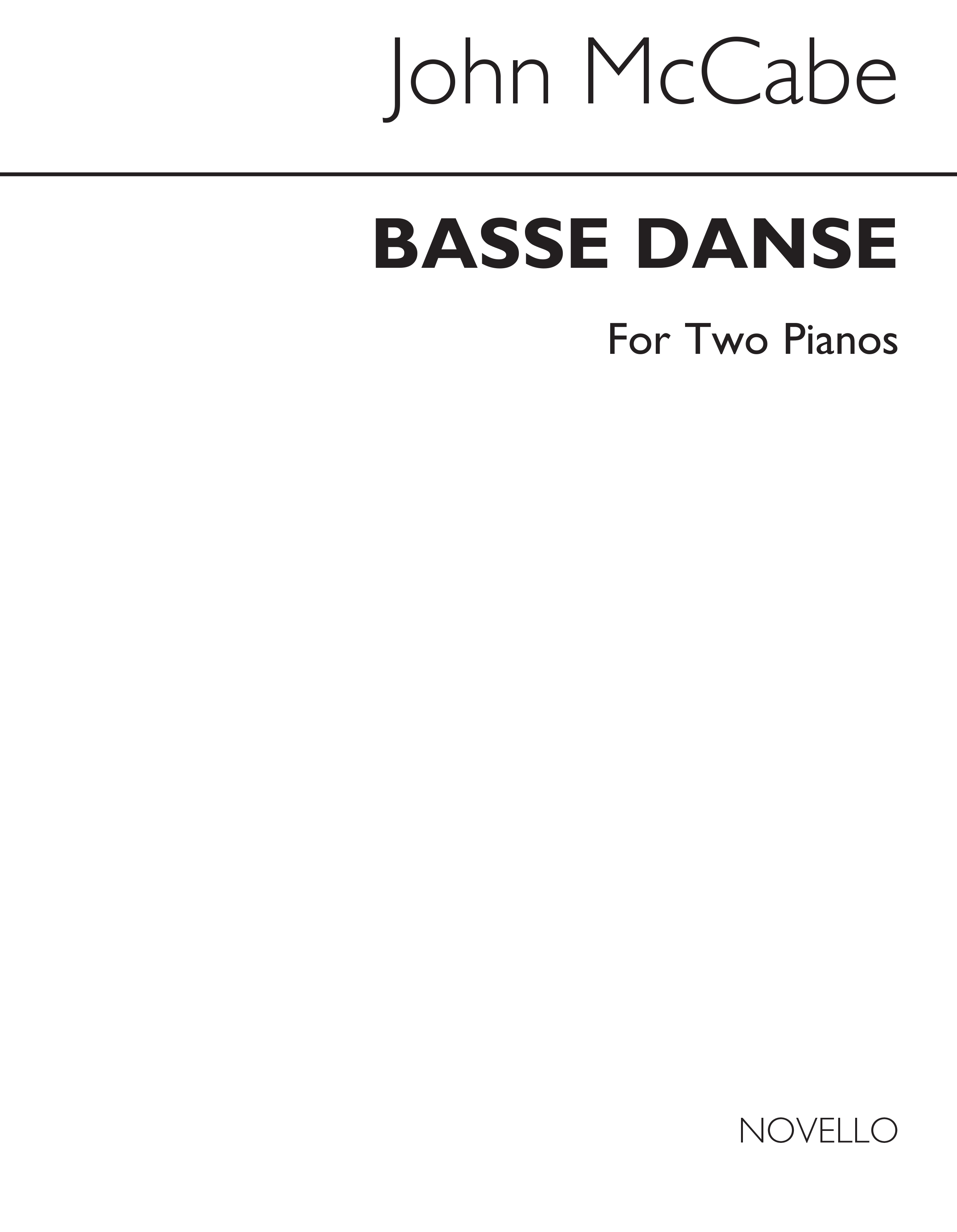 John McCabe: Basse Danse: Piano Duet: Instrumental Work