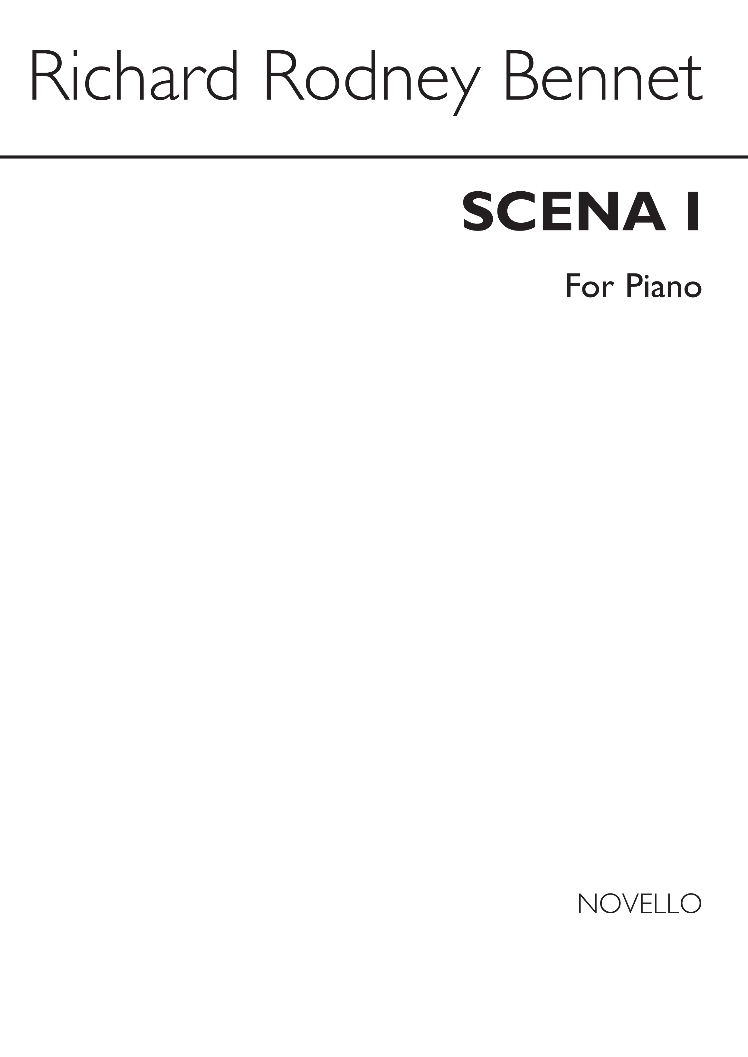 Richard Rodney Bennett: Scena I for Piano: Piano: Instrumental Work
