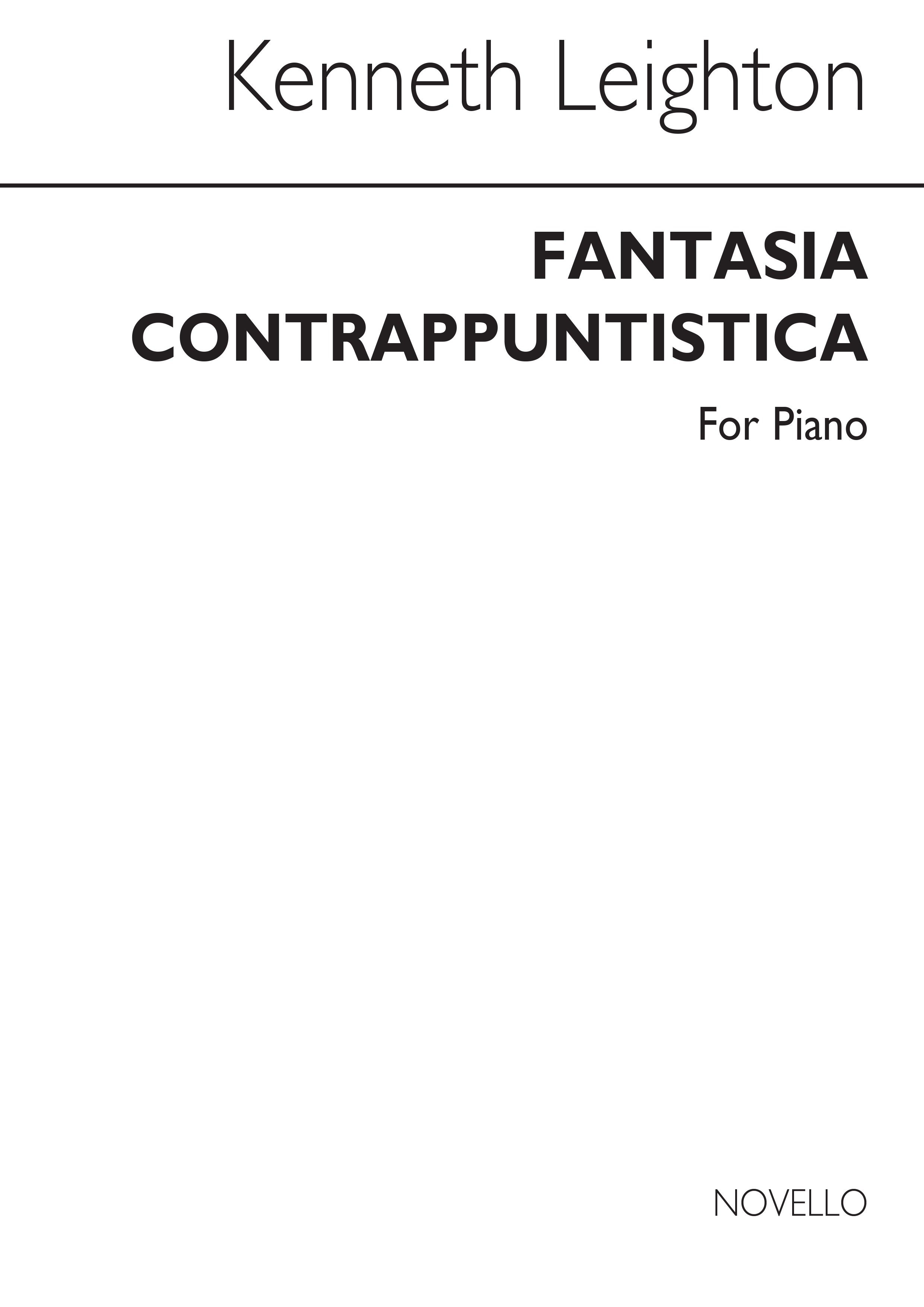 Kenneth Leighton: Fantasia Contrappuntistica: Piano: Instrumental Work