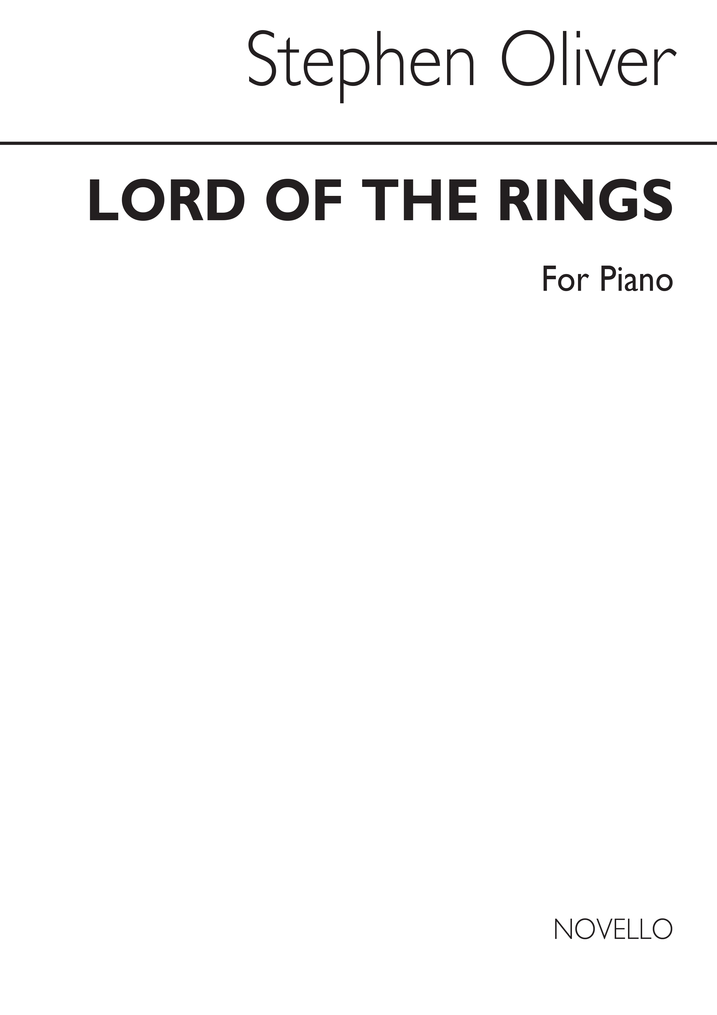 Stephen Oliver: Lord Of The Rings Theme (Radio Dramatisation): Piano: