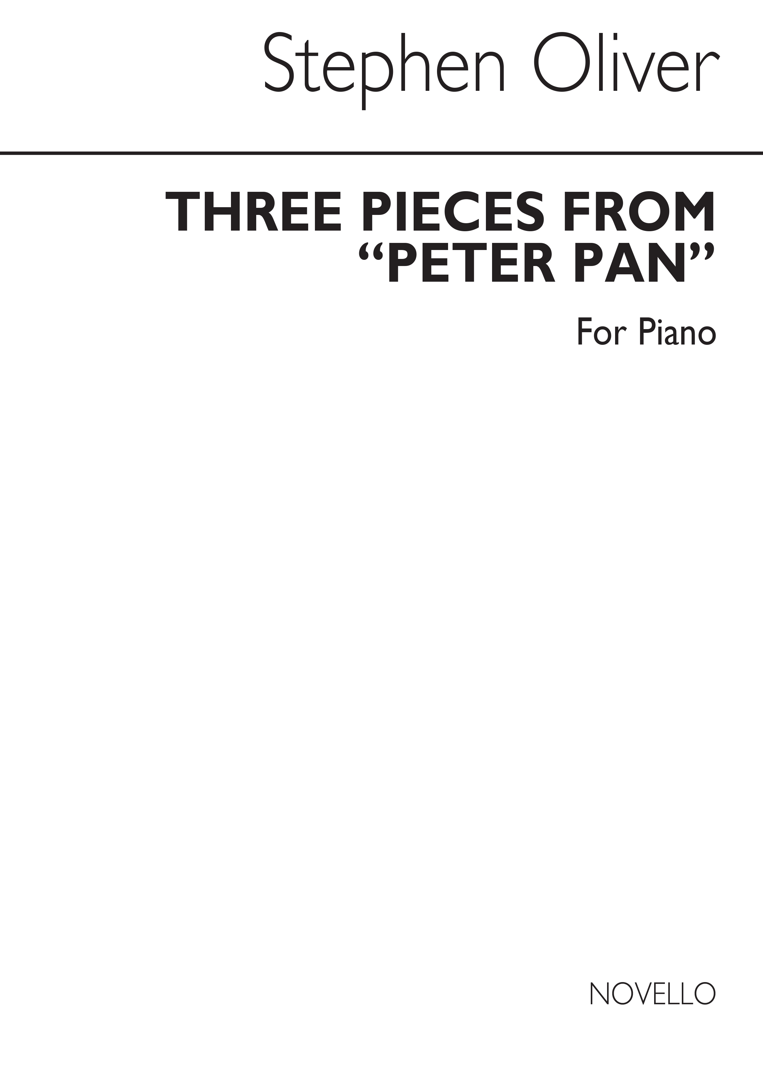 Stephen Oliver: Peter Pan Three Souvenir Pieces for Piano: Piano: Instrumental
