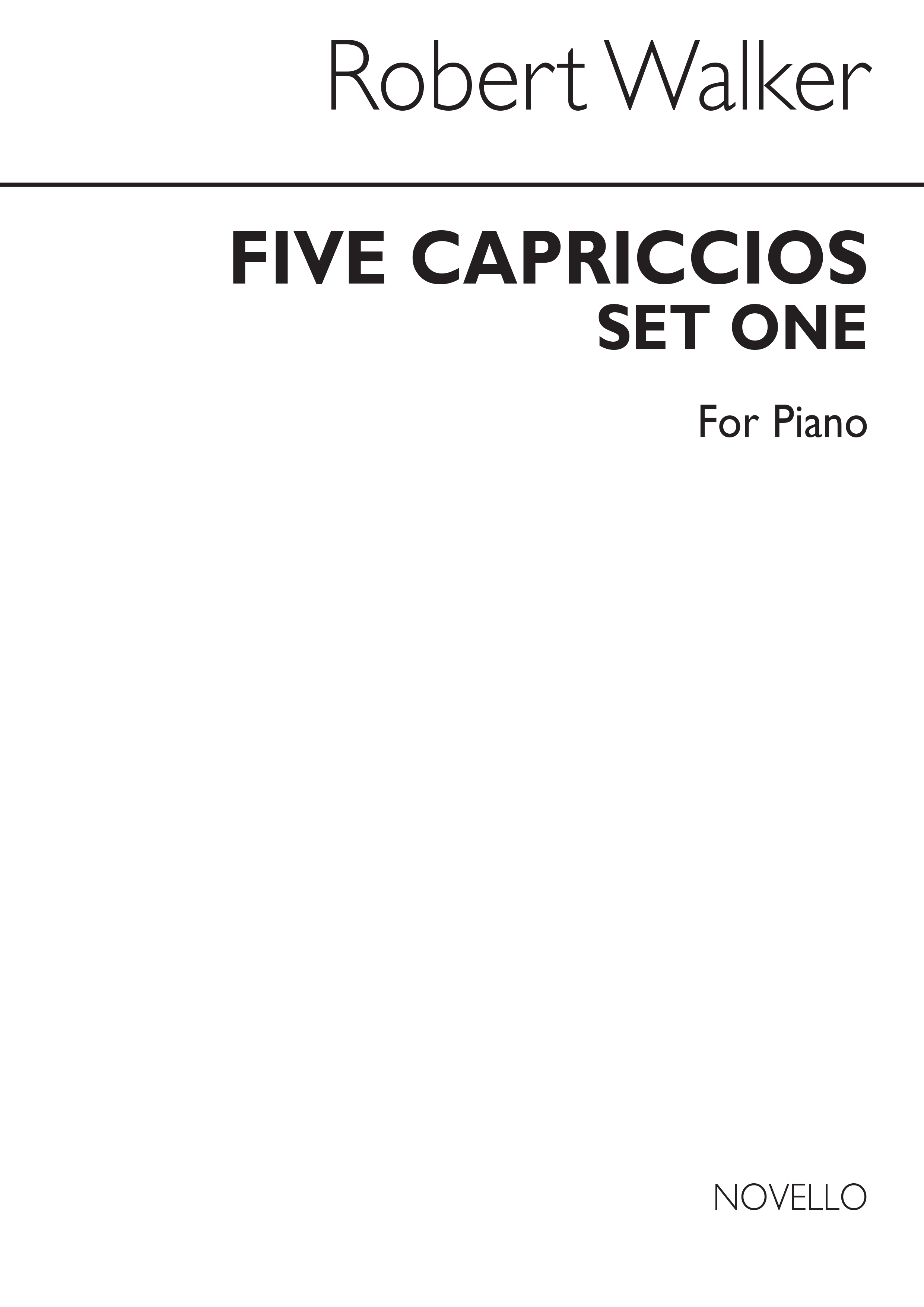 Robert Walker: Five Capriccios For Piano Set 1: Piano: Instrumental Work