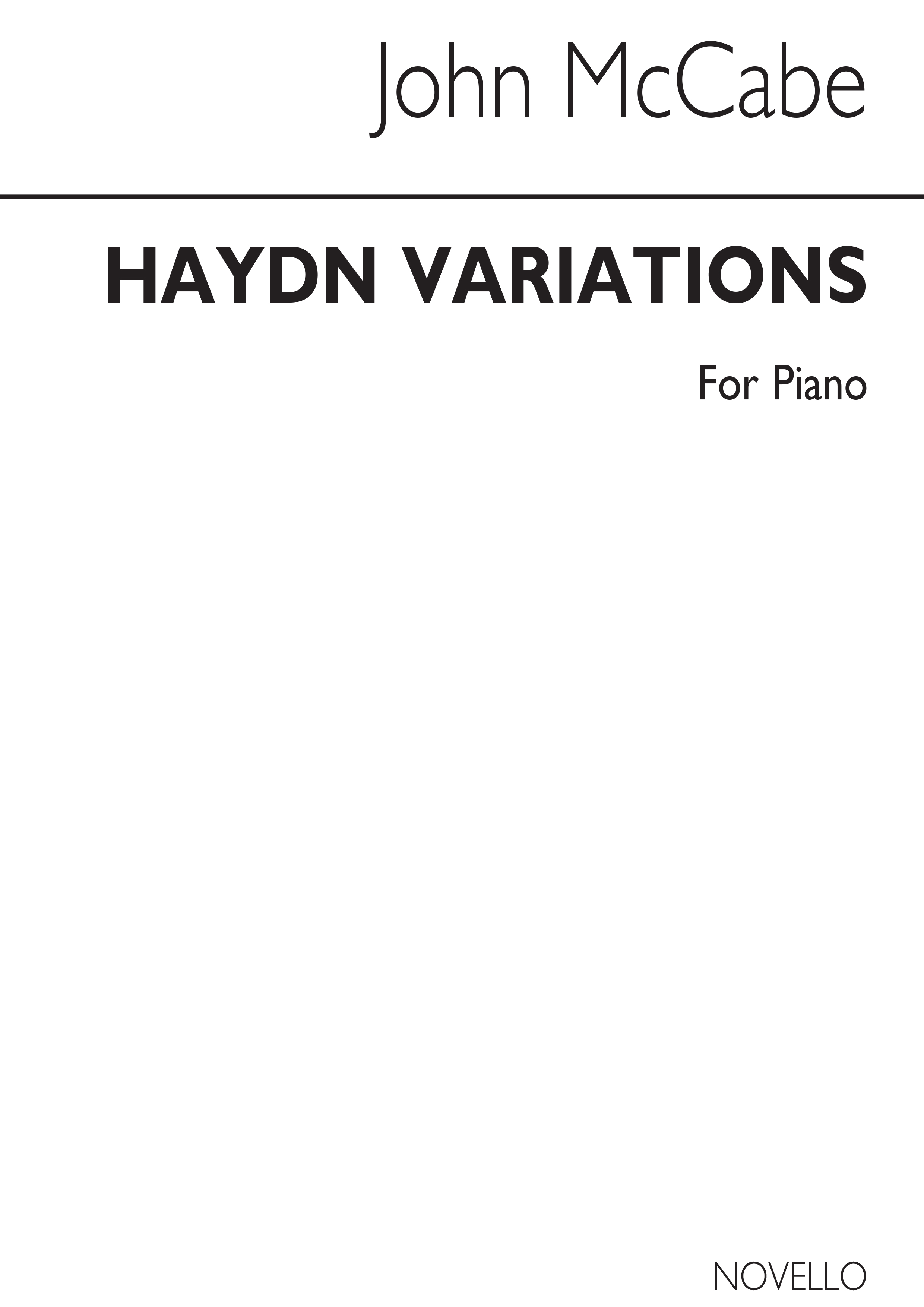 John McCabe: Haydn Variations for Piano: Piano: Instrumental Work