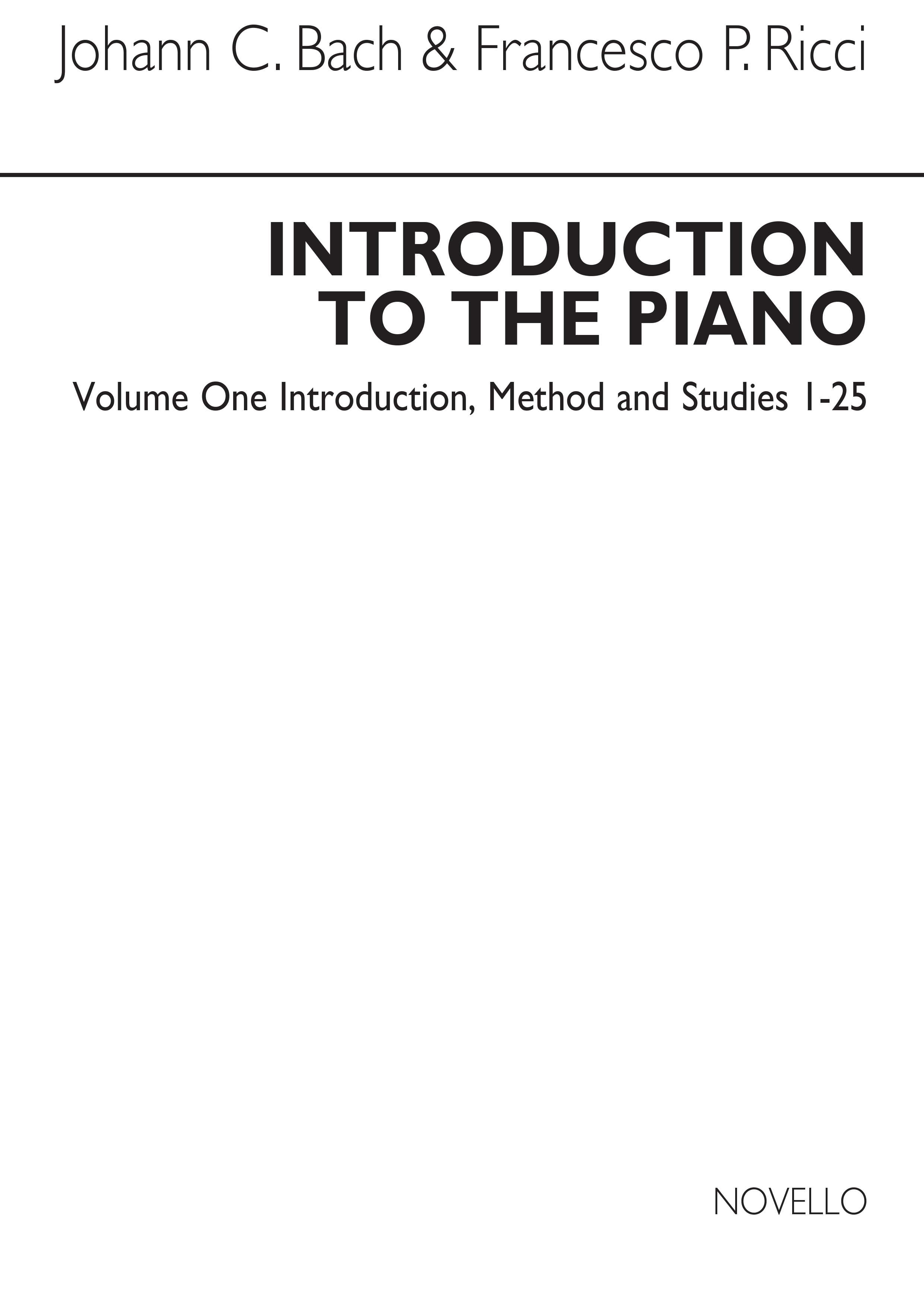 Johann Christian Bach: Introduction To The Piano Volume One: Harpsichord or