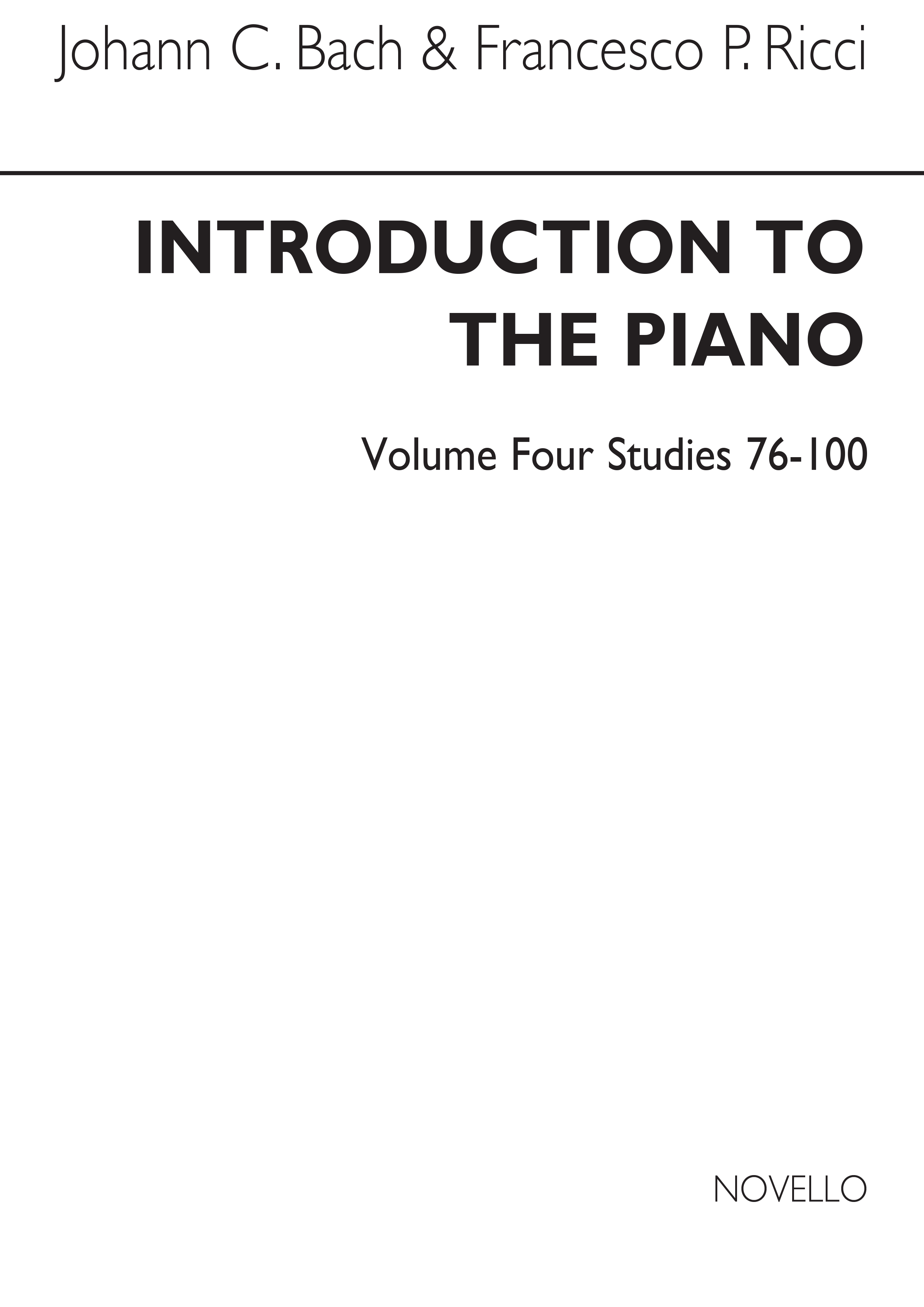 F.P. Ricci Johann Sebastian Bach: Introduction To The Piano Volume Four: