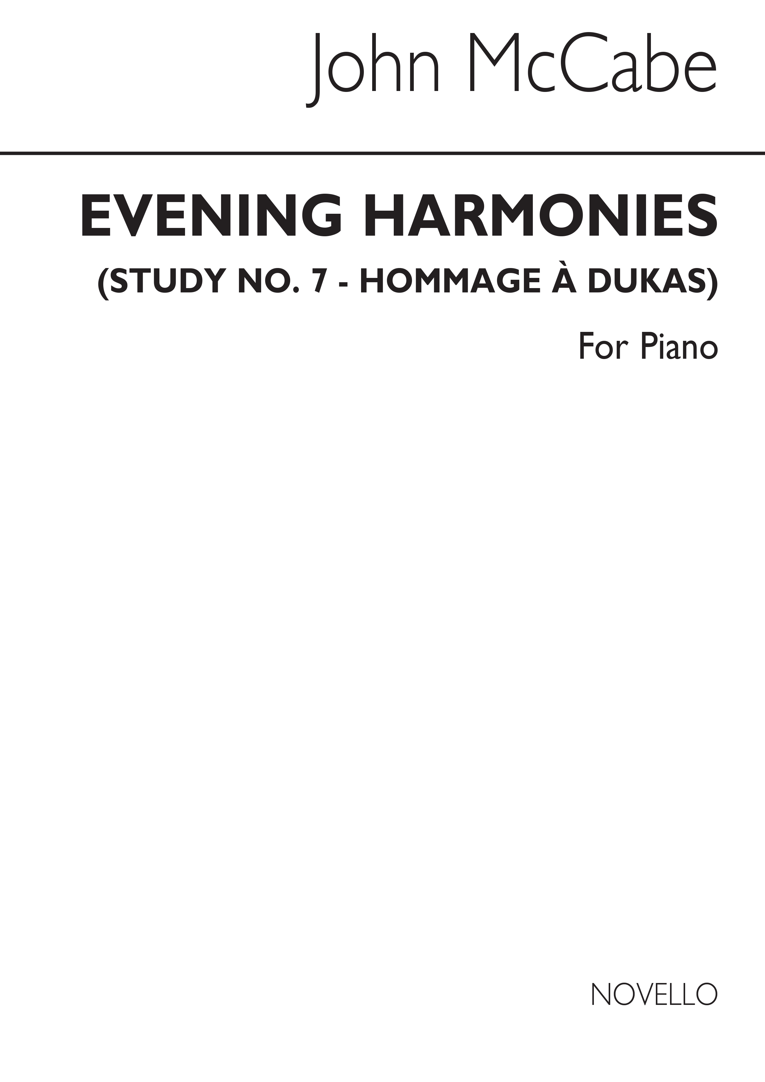 John McCabe: Evening Harmonies: Piano