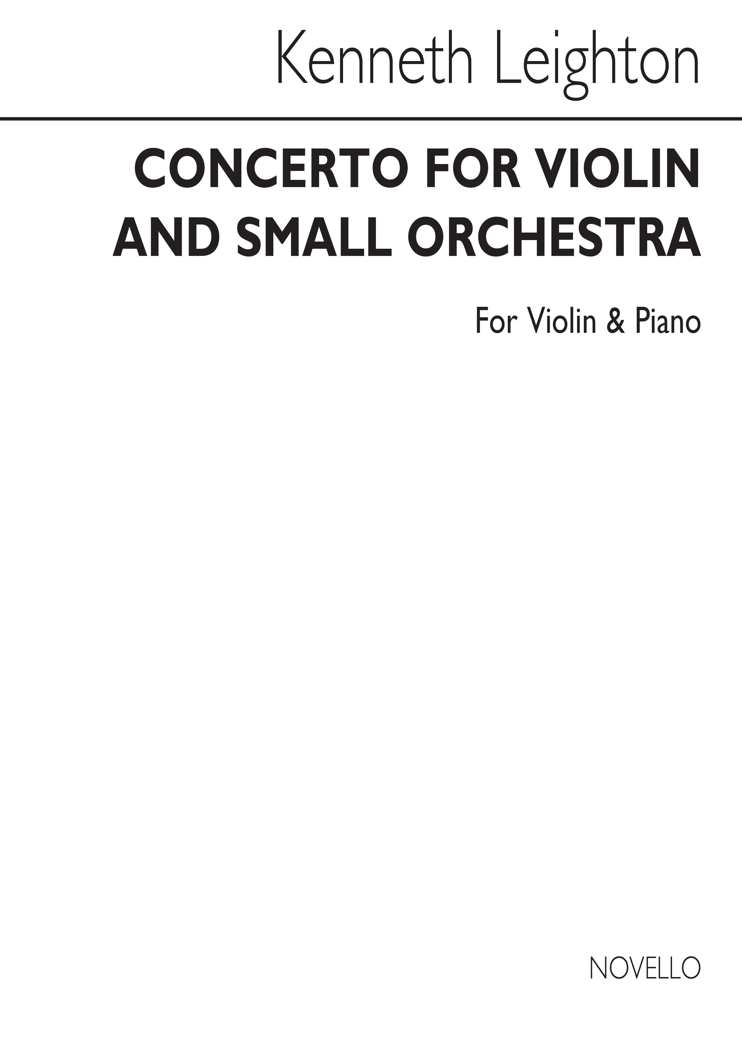 Kenneth Leighton: Violin Concerto Opus 12: Violin: Instrumental Work