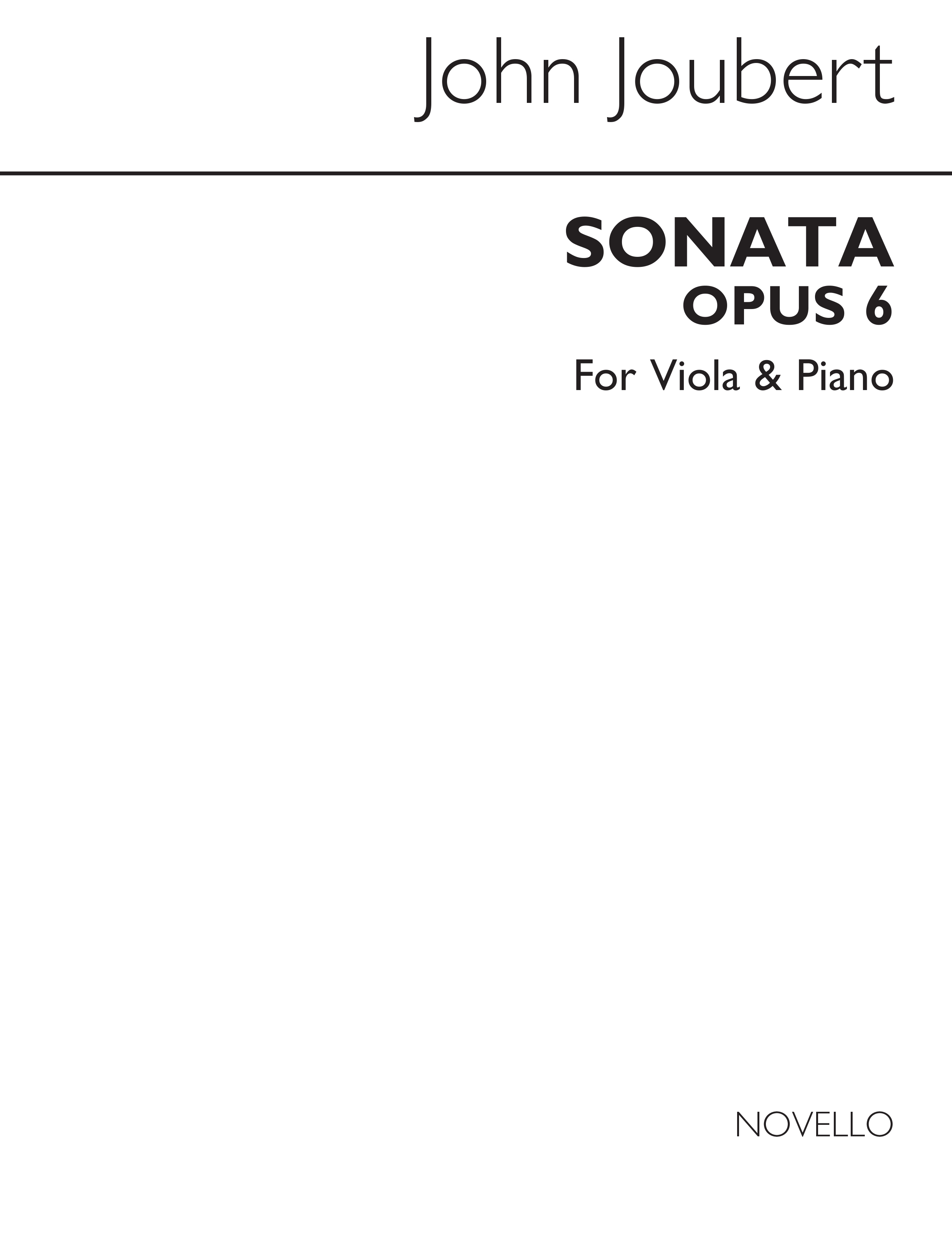 John Joubert: Sonata for Viola and Piano: Viola: Instrumental Work