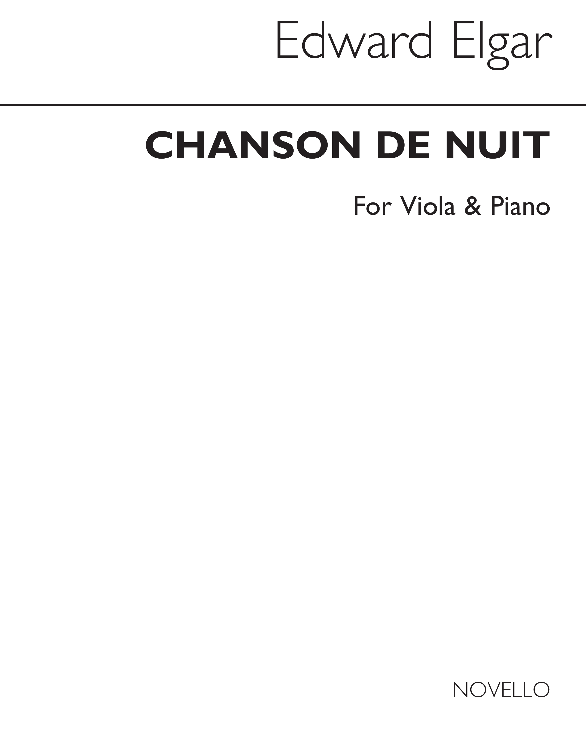 Edward Elgar: Chanson De Nuit: Viola: Instrumental Work