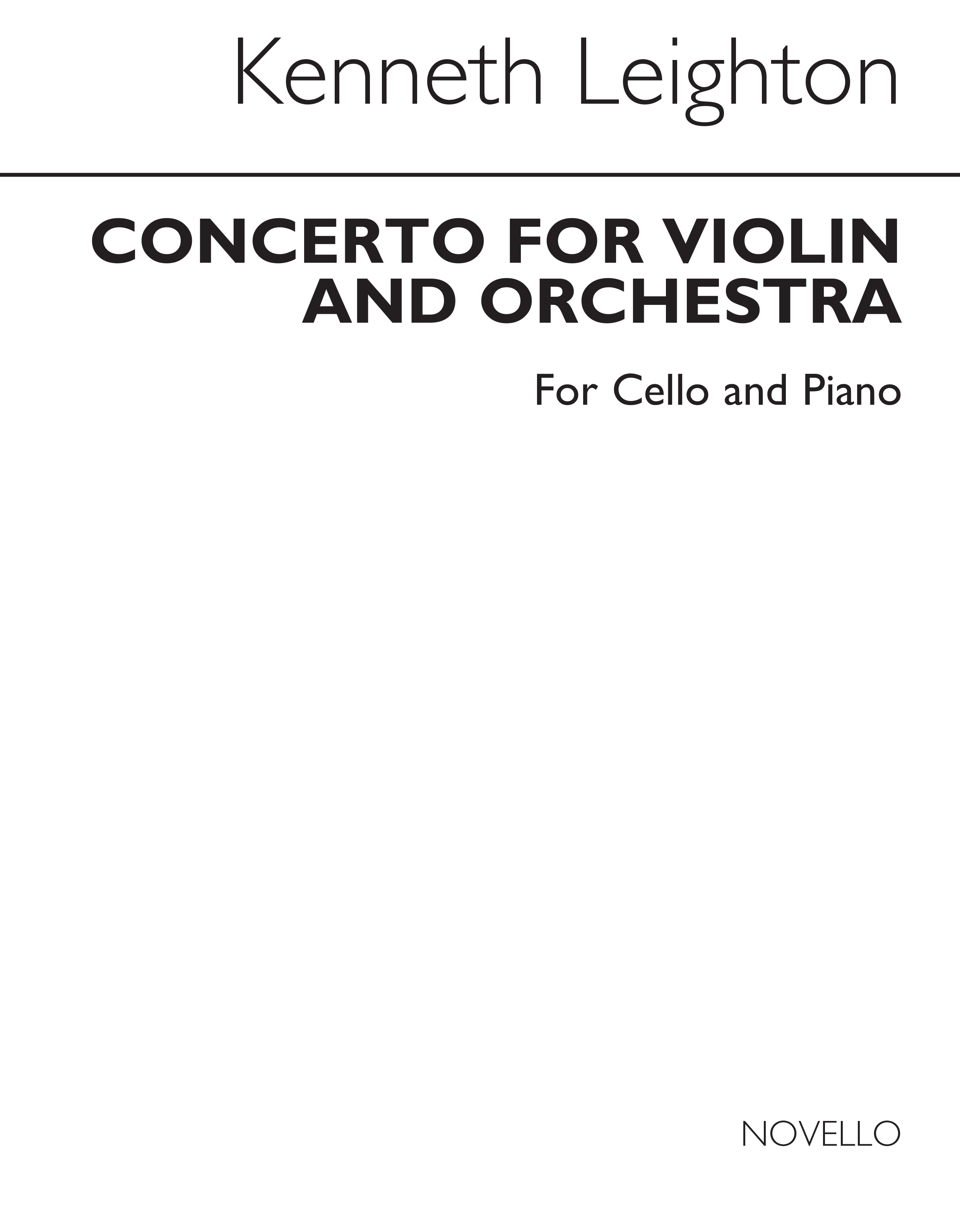 Kenneth Leighton: Concerto For Cello: Cello: Instrumental Work