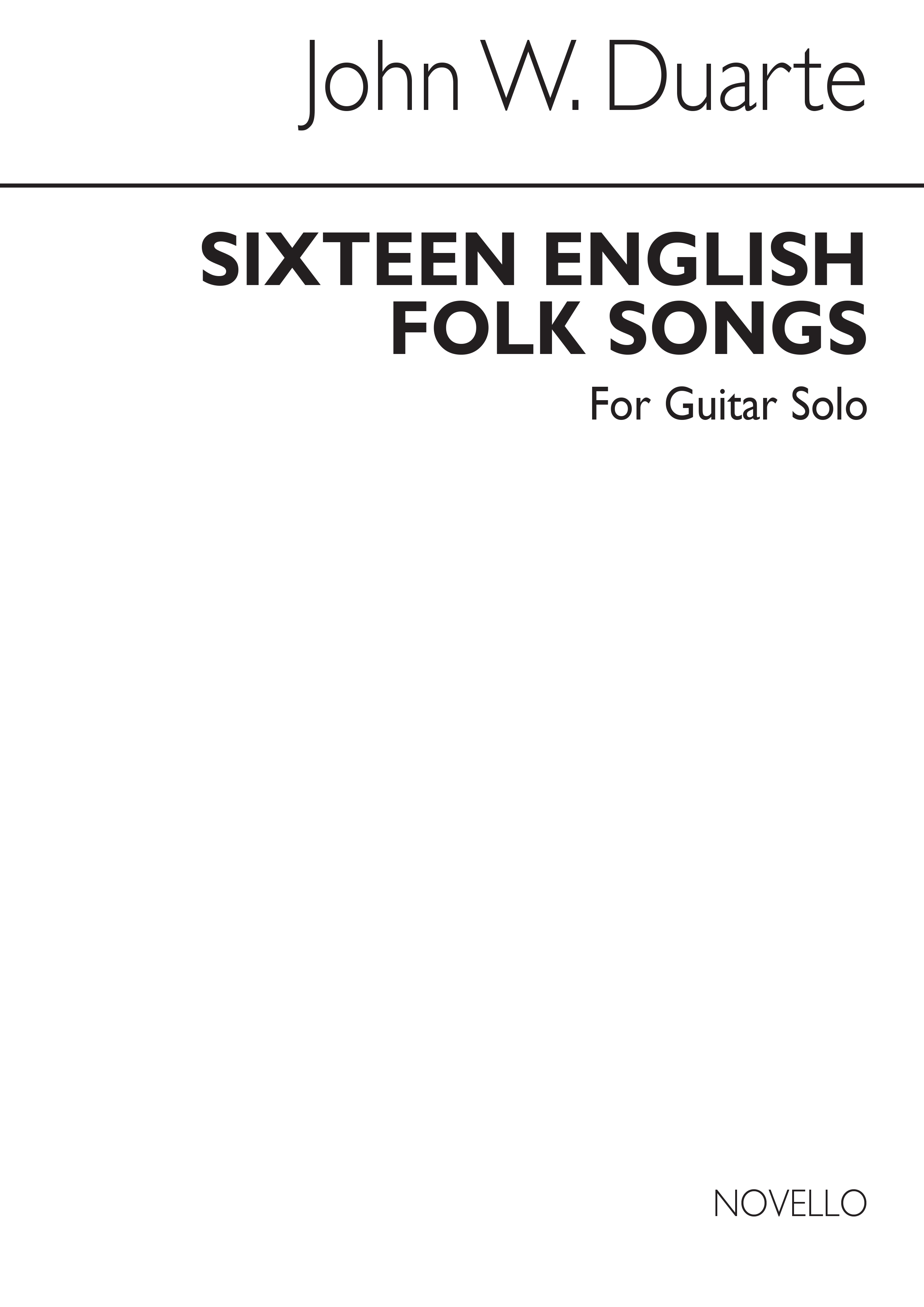 Sixteen English Folk Songs for Guitar: Guitar: Instrumental Album