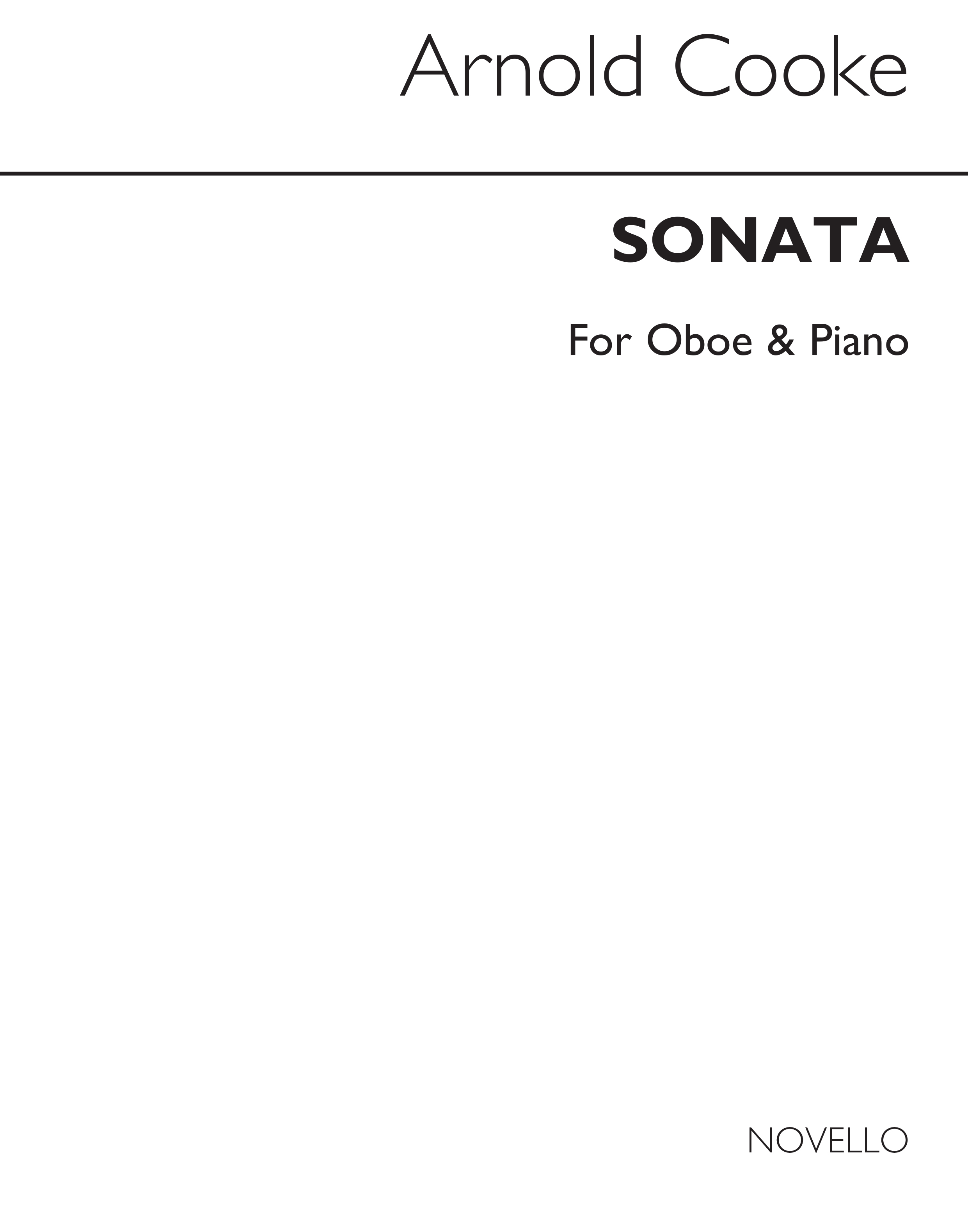 Arnold Cooke: Sonata Oboe/Pf: Oboe: Instrumental Work