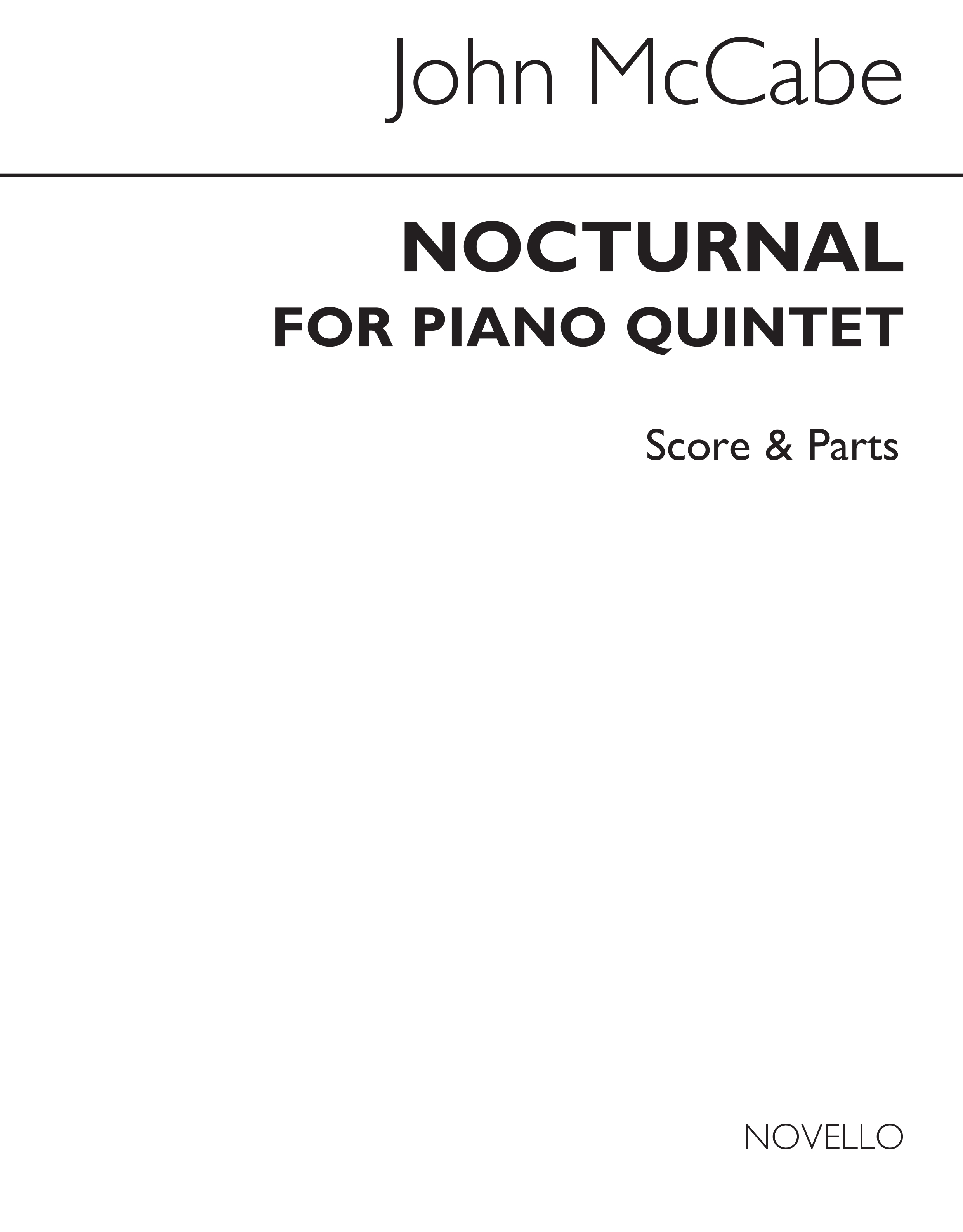 John McCabe: Nocturnal Op.42: Chamber Ensemble: Score and Parts
