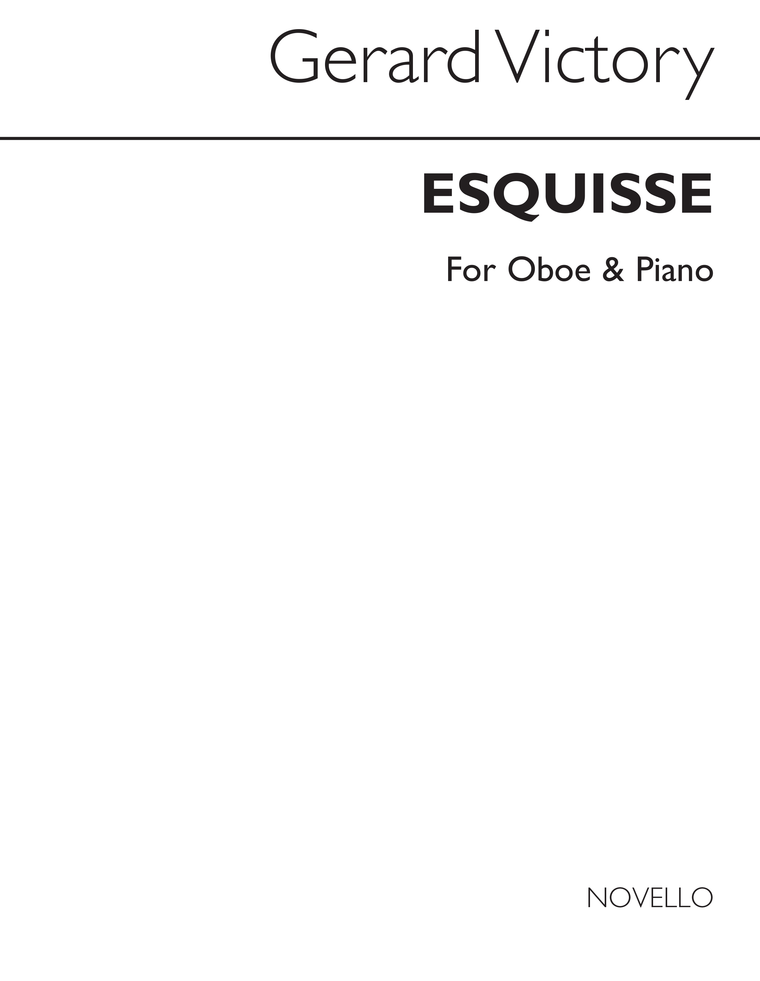 Gerard Victory: Esquisse for Oboe and Piano: Oboe: Instrumental Work