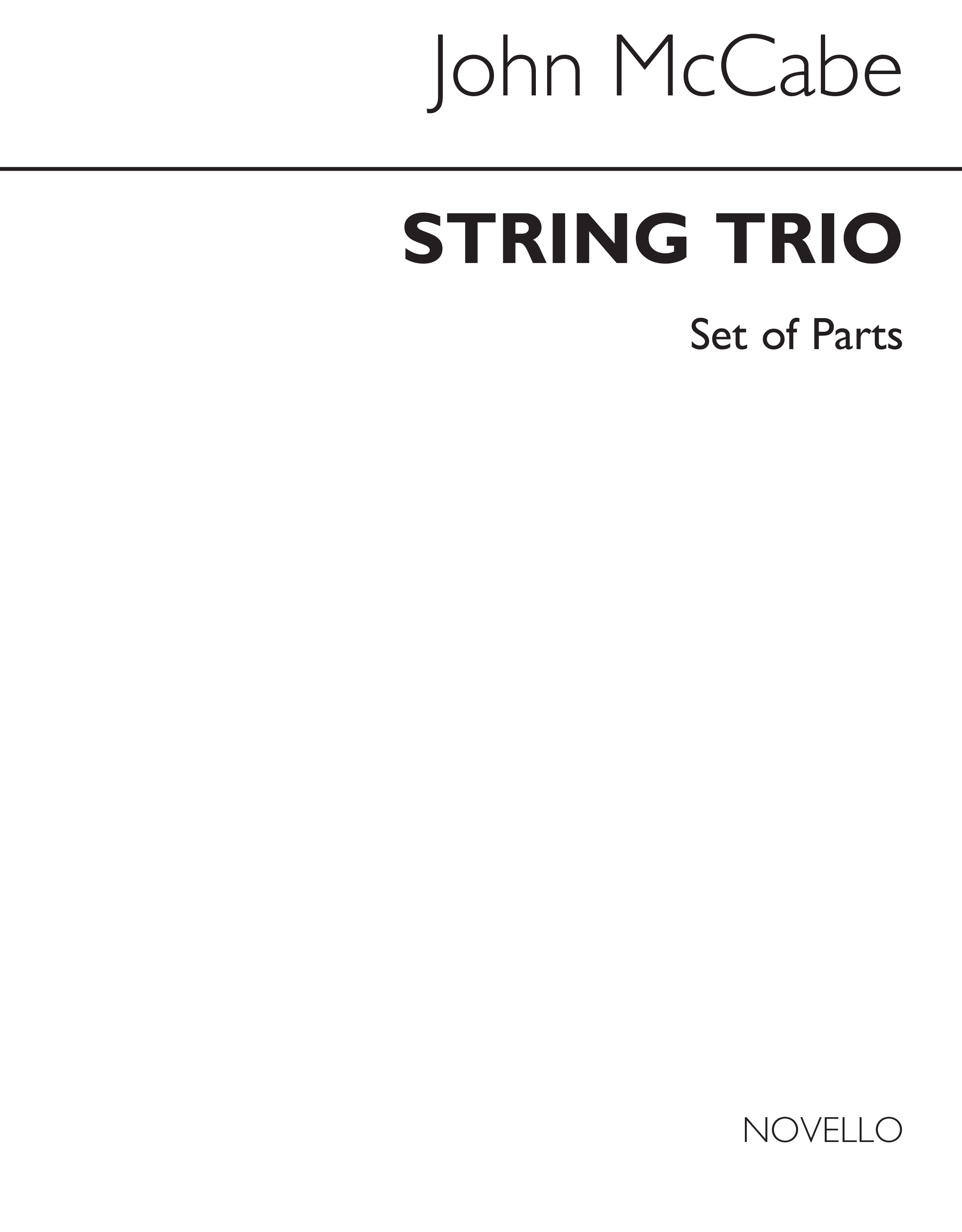 John McCabe: String Trio Op.37 (Parts): String Ensemble: Instrumental Work