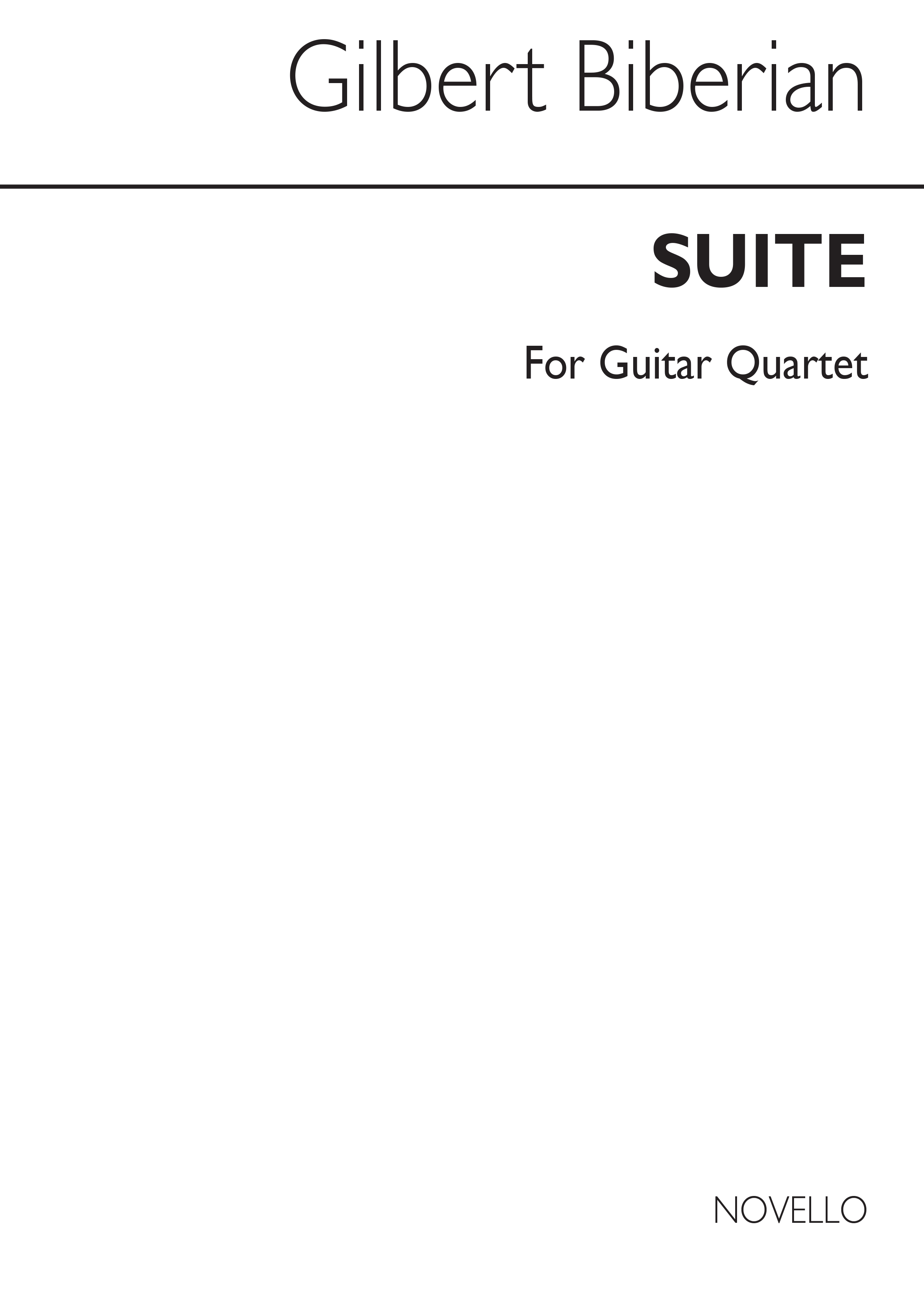 Gilbert Biberian: Suite For Guitar Quartet: Guitar Ensemble: Instrumental Work