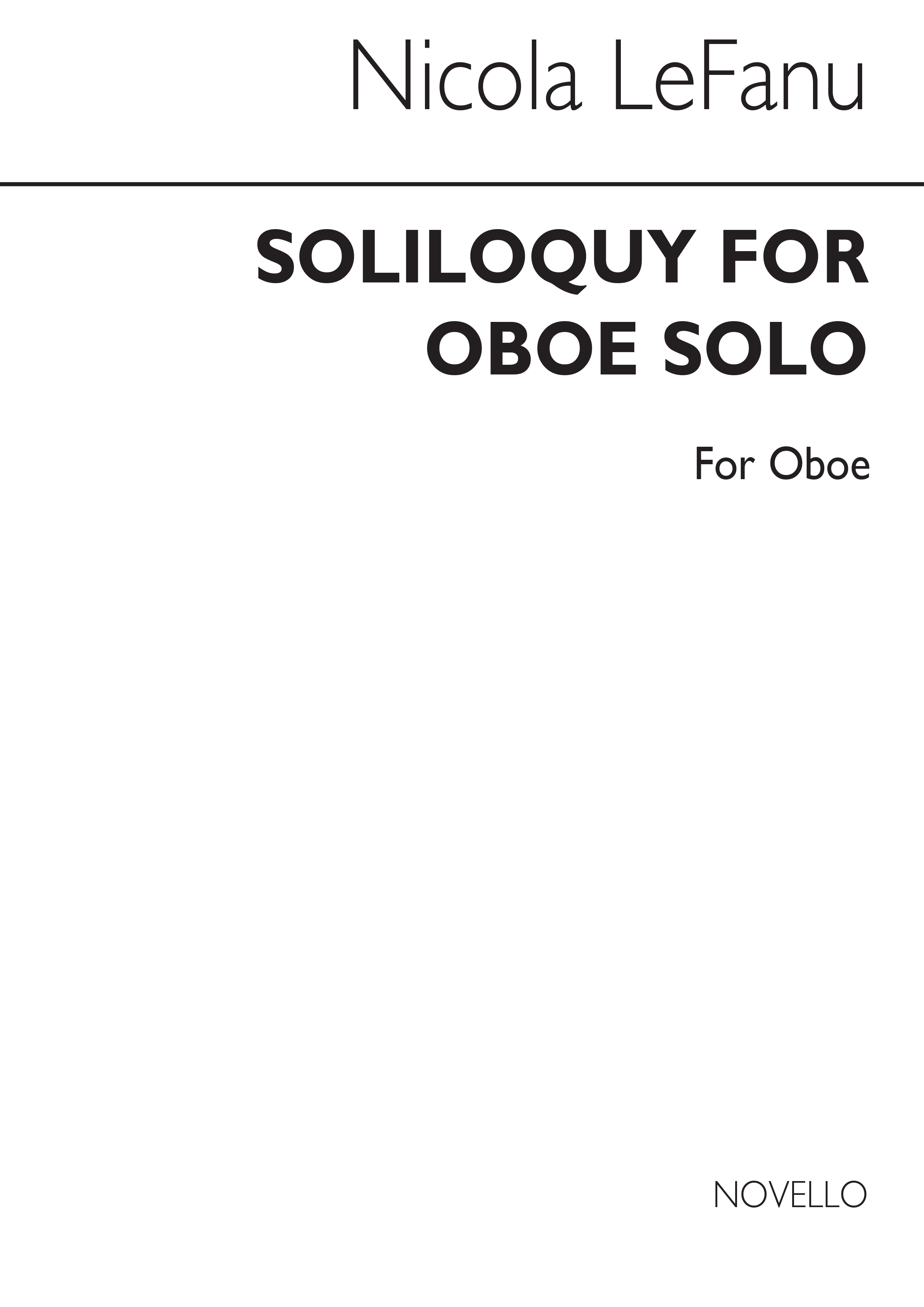 Nicola LeFanu: Soliloquy For Oboe: Oboe: Instrumental Work