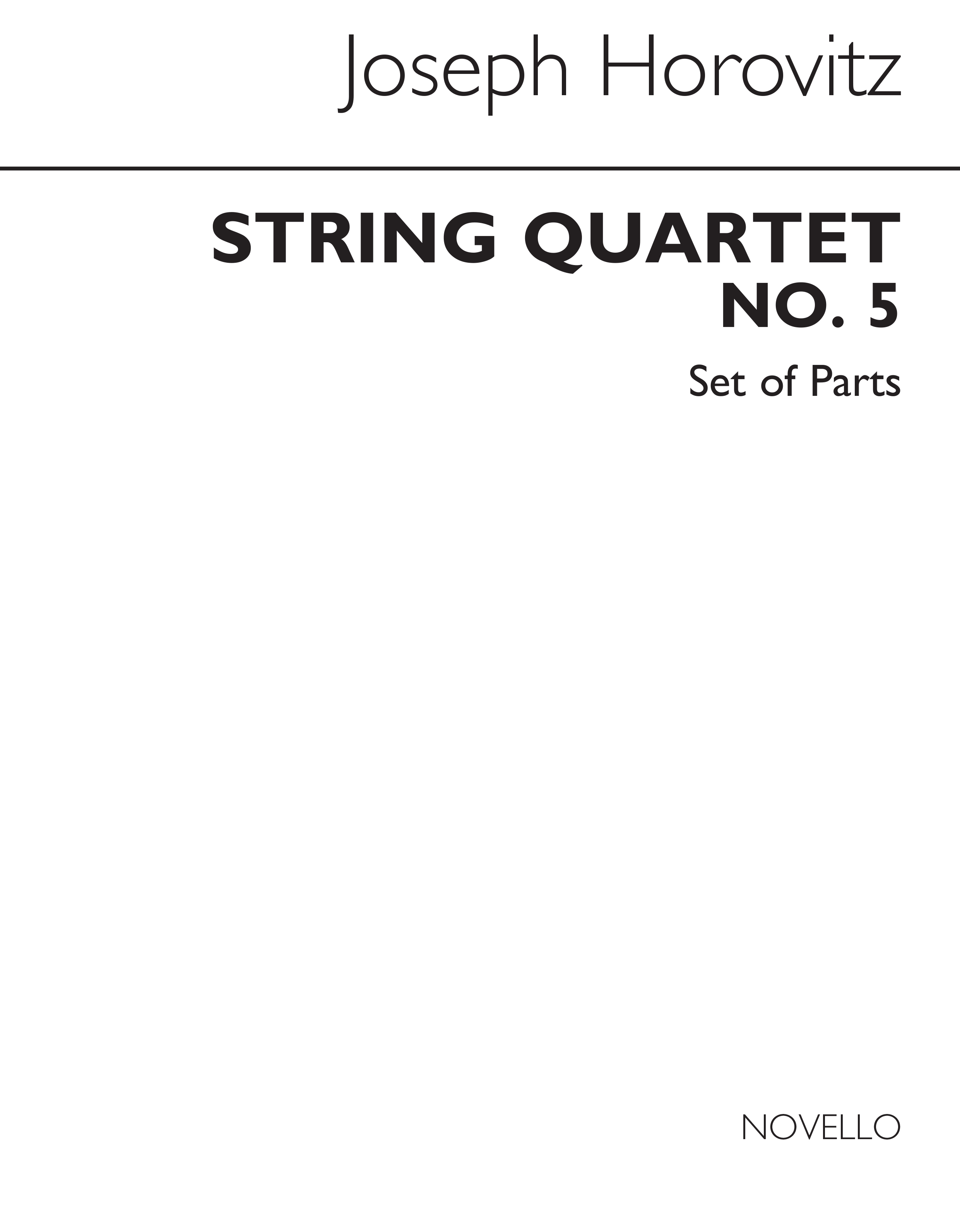 Joseph Horovitz: String Quartet No.5: String Quartet: Parts