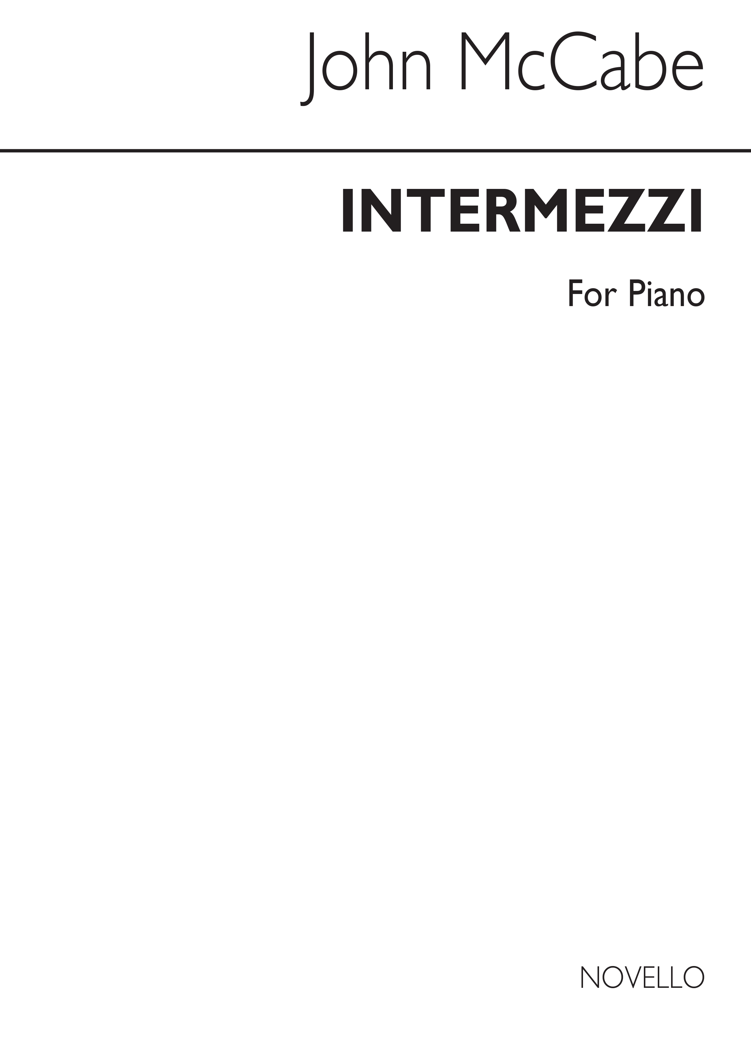 John McCabe: Intermezzi for Piano: Piano: Instrumental Work