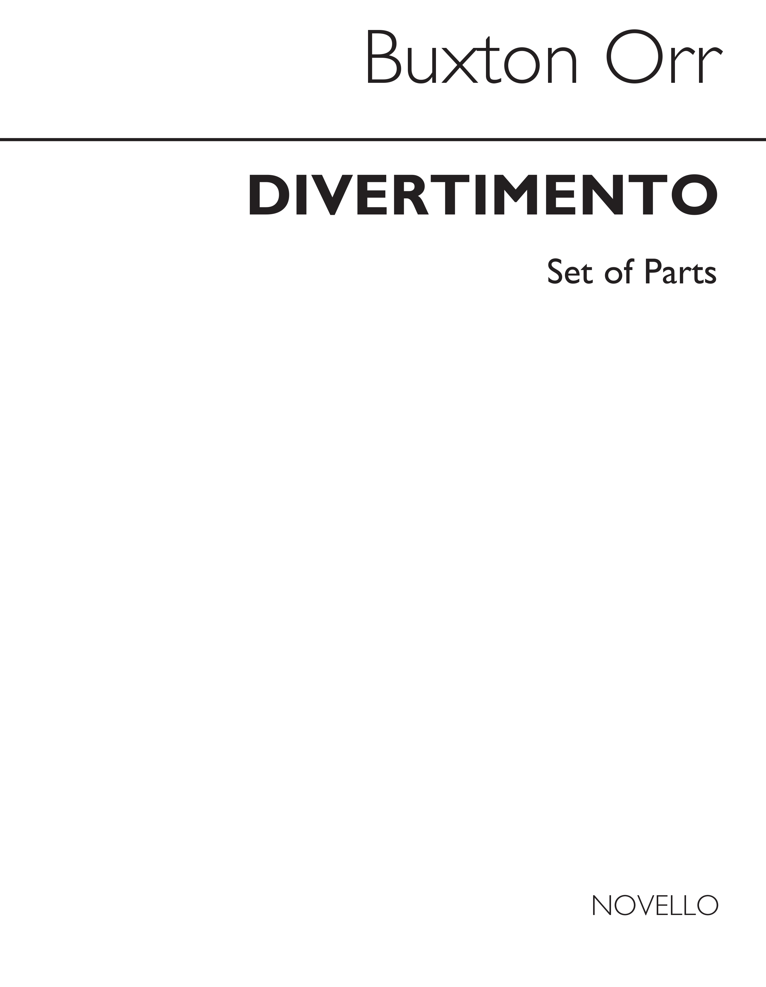 Buxton Orr Charles Wilfred Orr: Divertimento For Brass Quintet (Parts): Brass