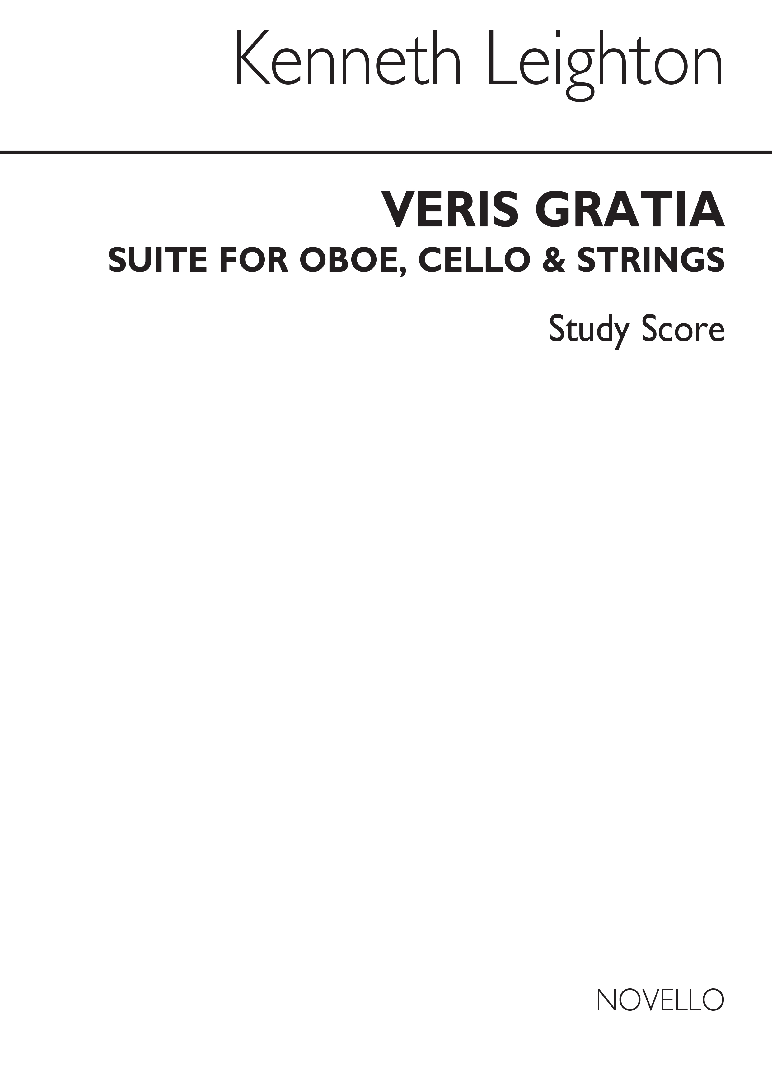 Kenneth Leighton: Veris Gratia Op. 9: Chamber Ensemble: Study Score