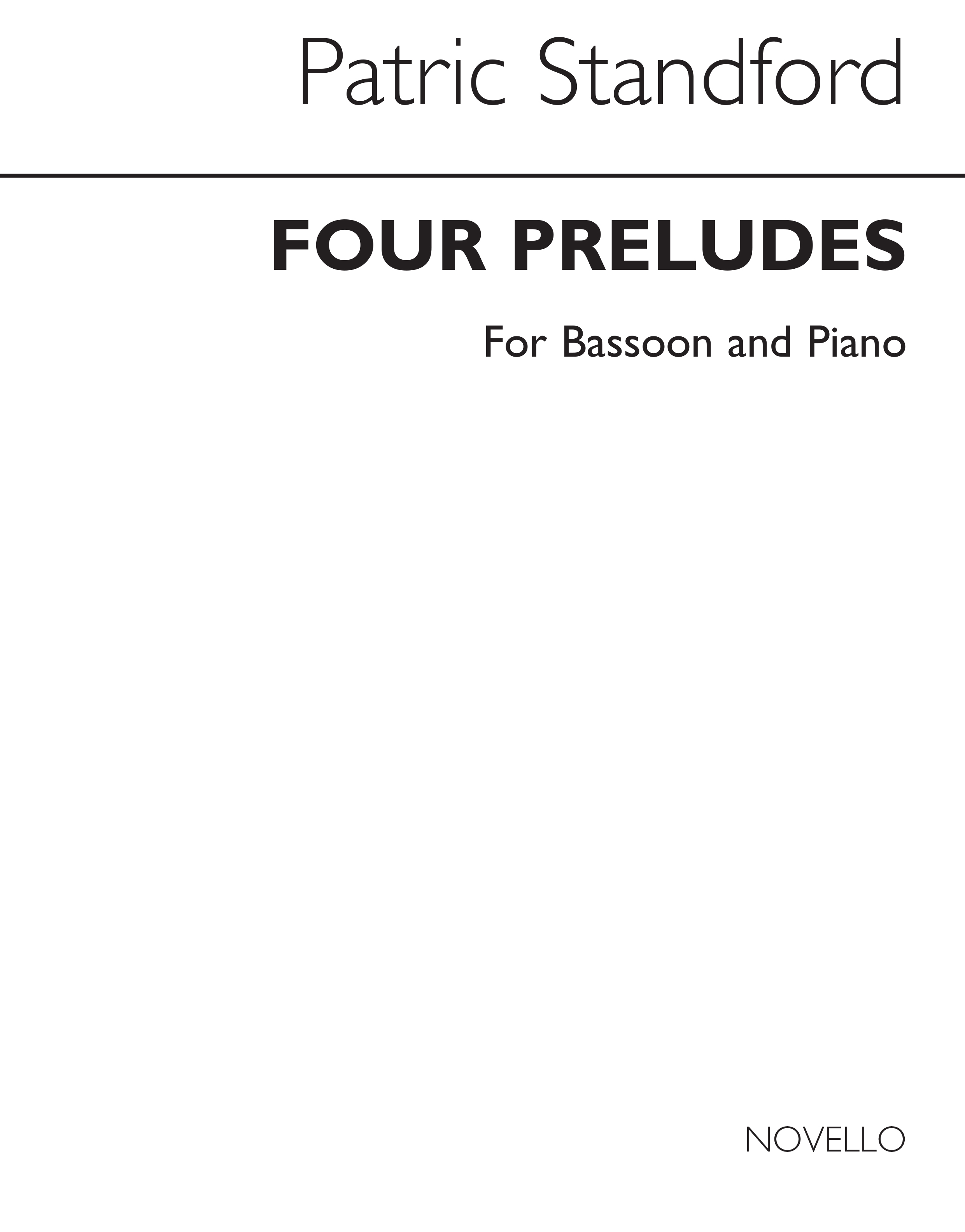 Patric Standford: Four Preludes for Bassoon and Piano: Bassoon: Instrumental