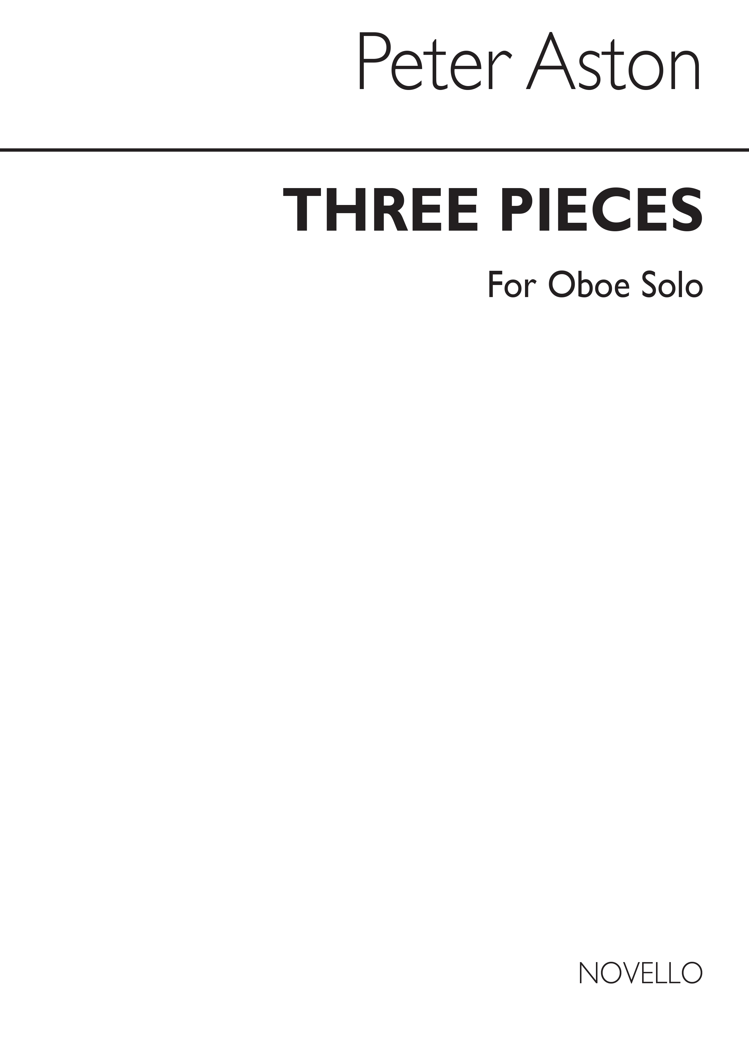 Three Pieces for Oboe: Oboe: Instrumental Work