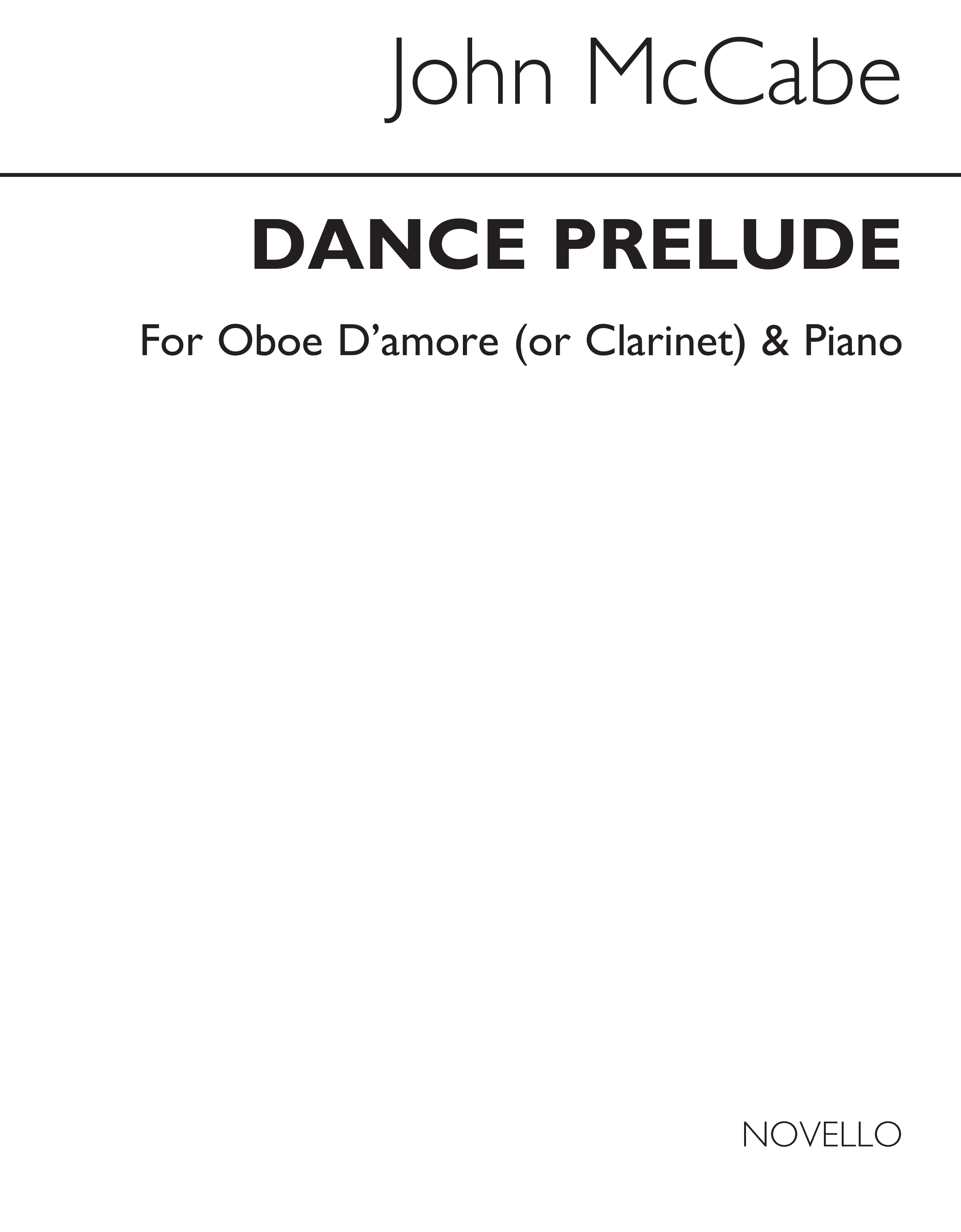 John McCabe: Dance Prelude From Oboe D'amore for Oboe and Piano: Oboe:
