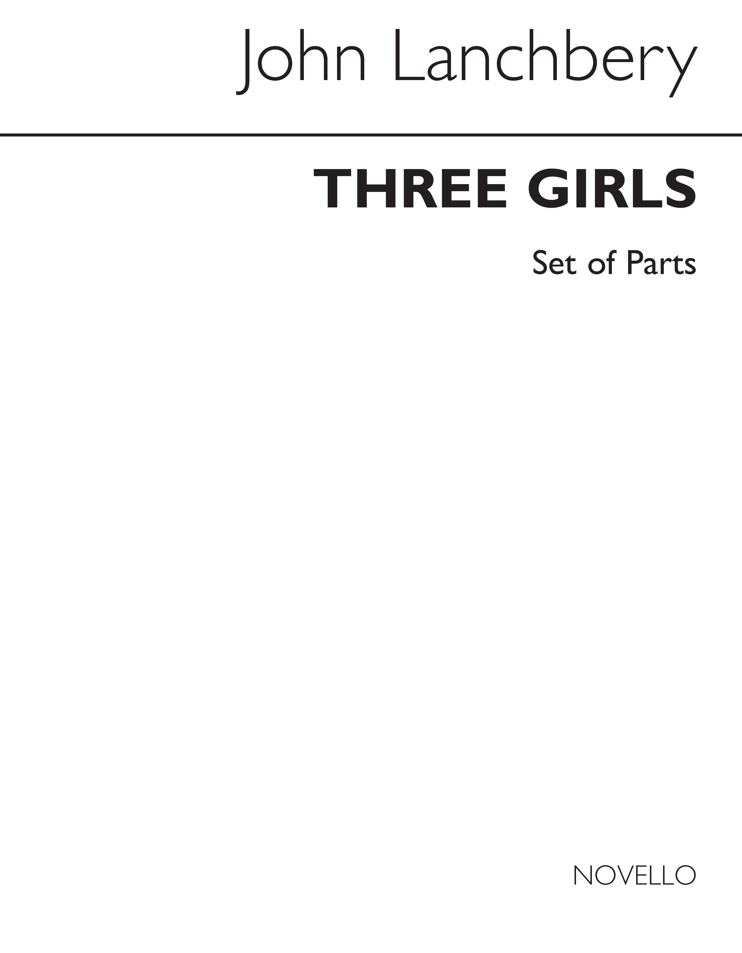 John Lanchbery: Three Girls for Brass Quintet (Parts): Brass Ensemble: