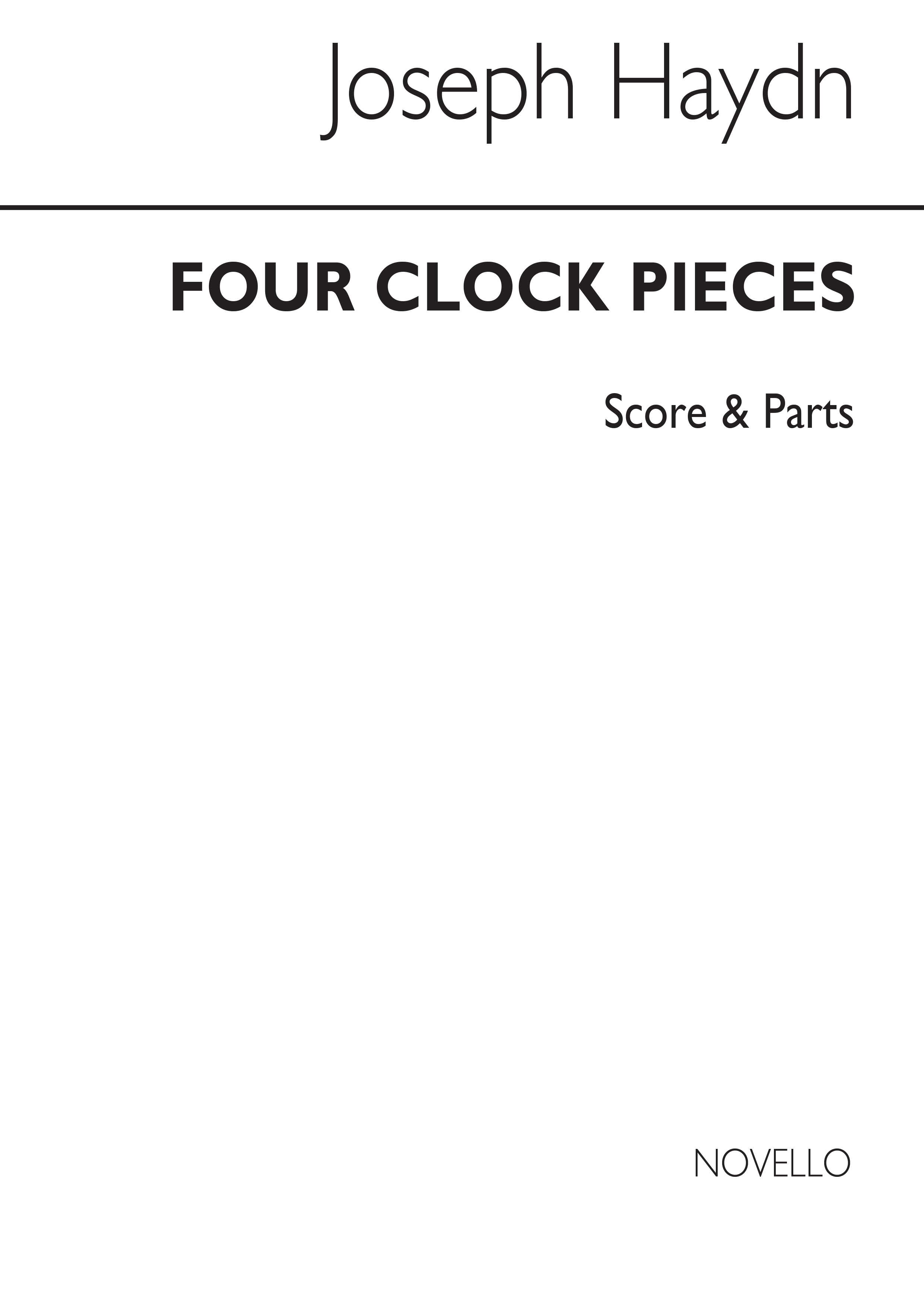 Franz Joseph Haydn: Four Clock Pieces: Clarinet Ensemble: Score and Parts