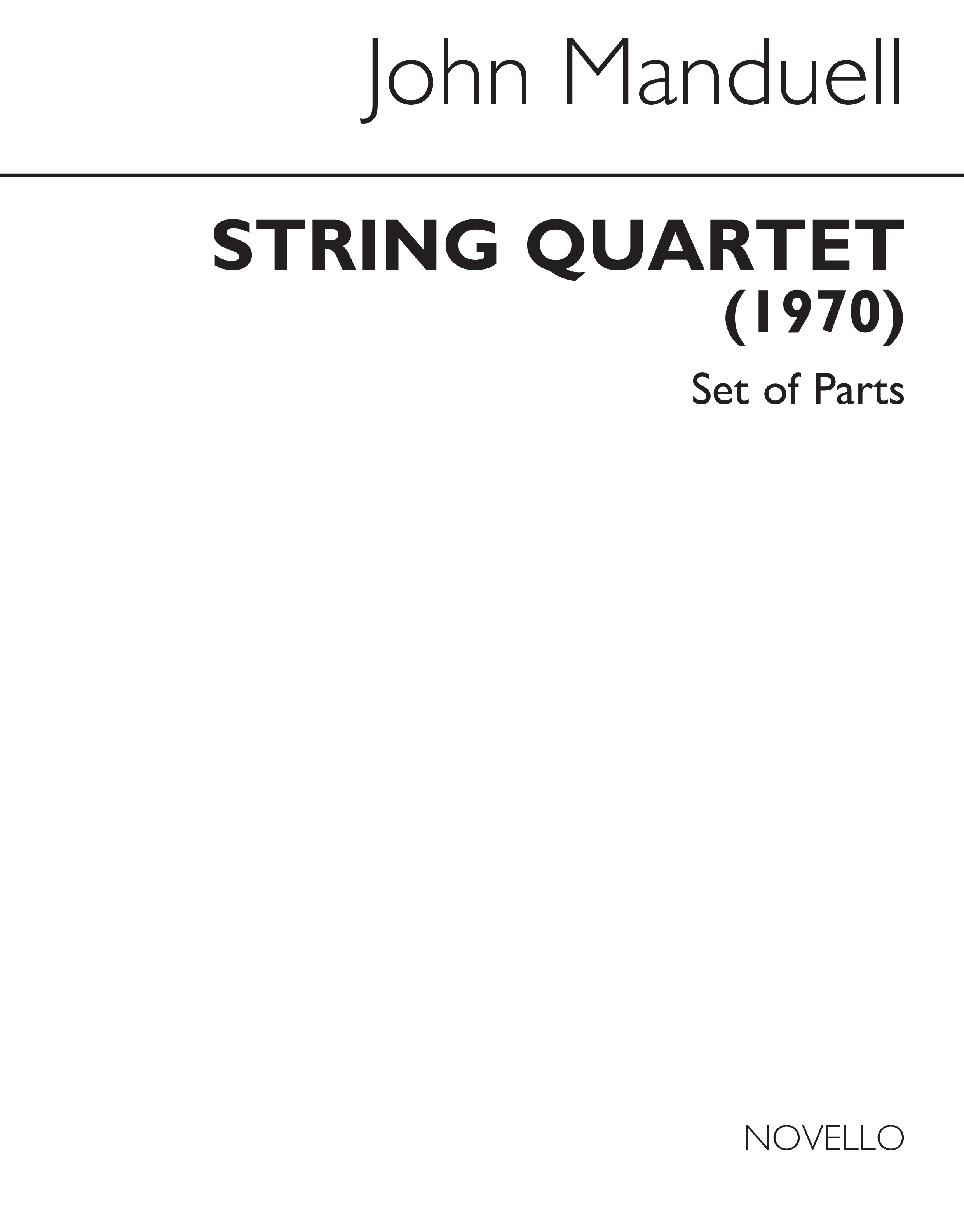 John Manduell: String Quartet (Parts): String Quartet: Instrumental Work