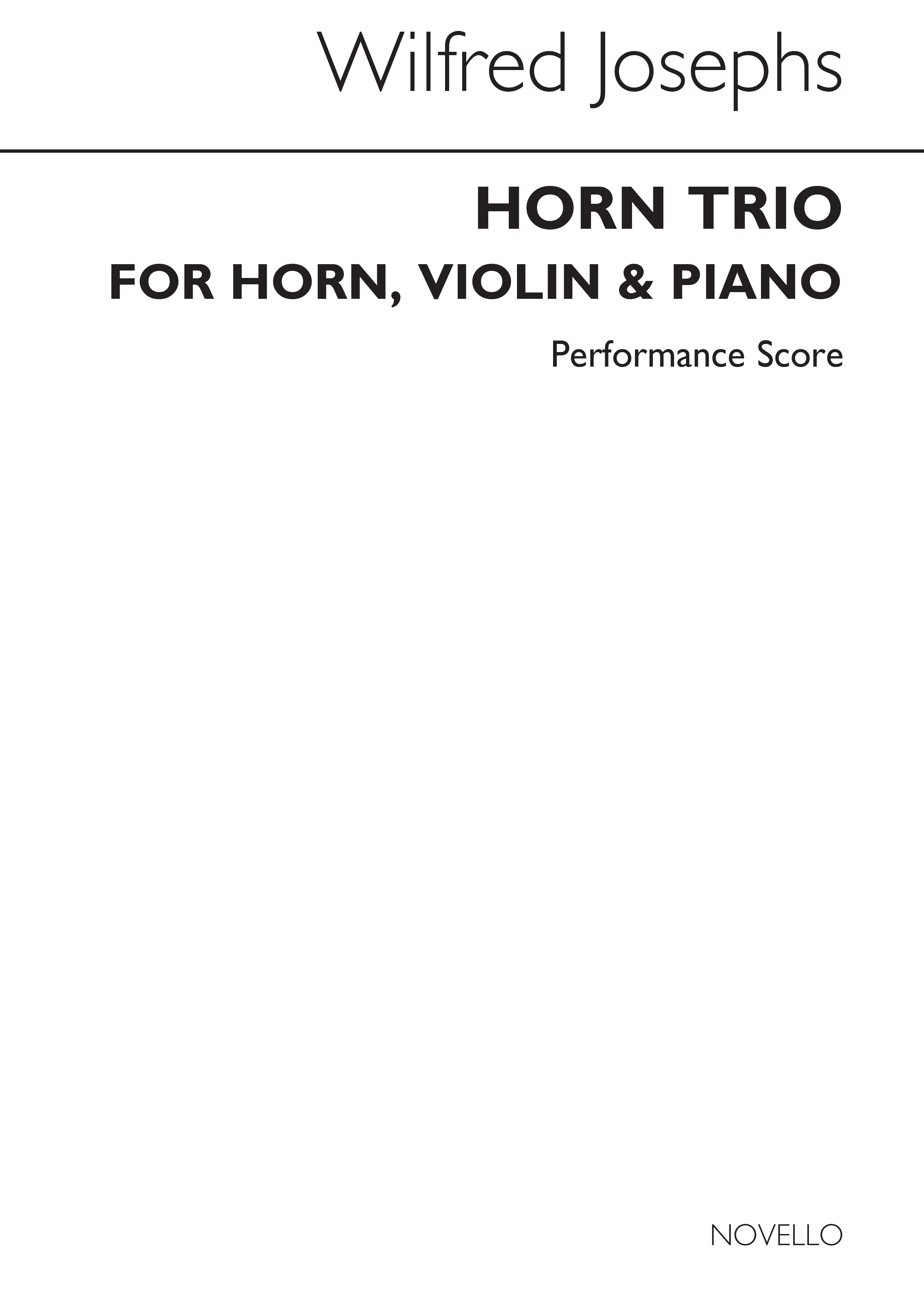 Wilfred Josephs: Horn Trio Op.76: Chamber Ensemble: Score