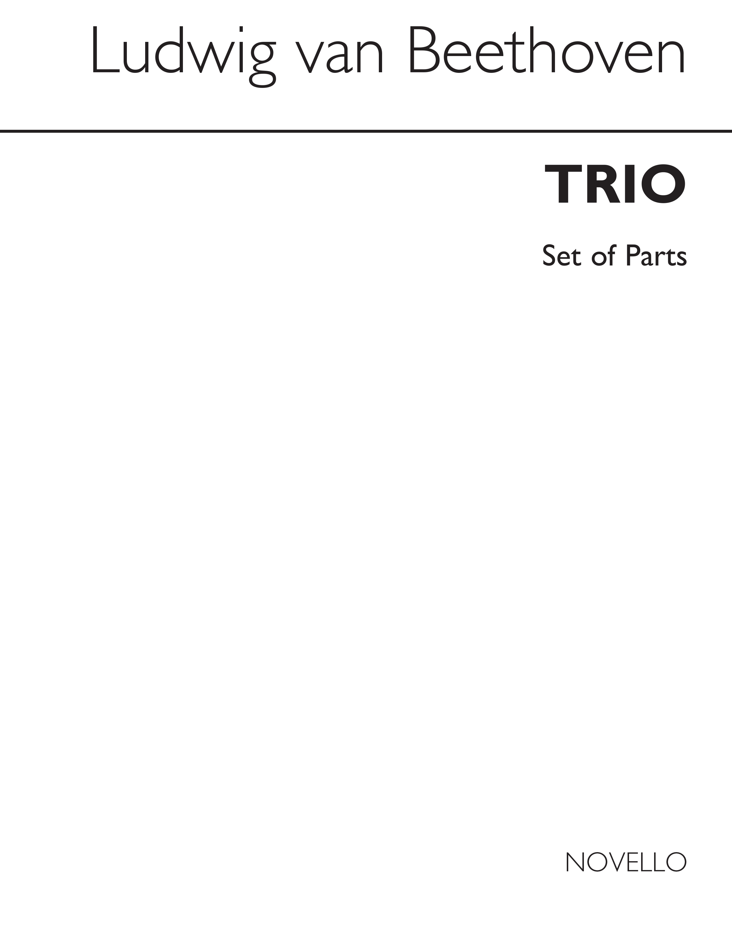 Beethoven Trio Op.87 For Equal Clarinets Parts: Clarinet