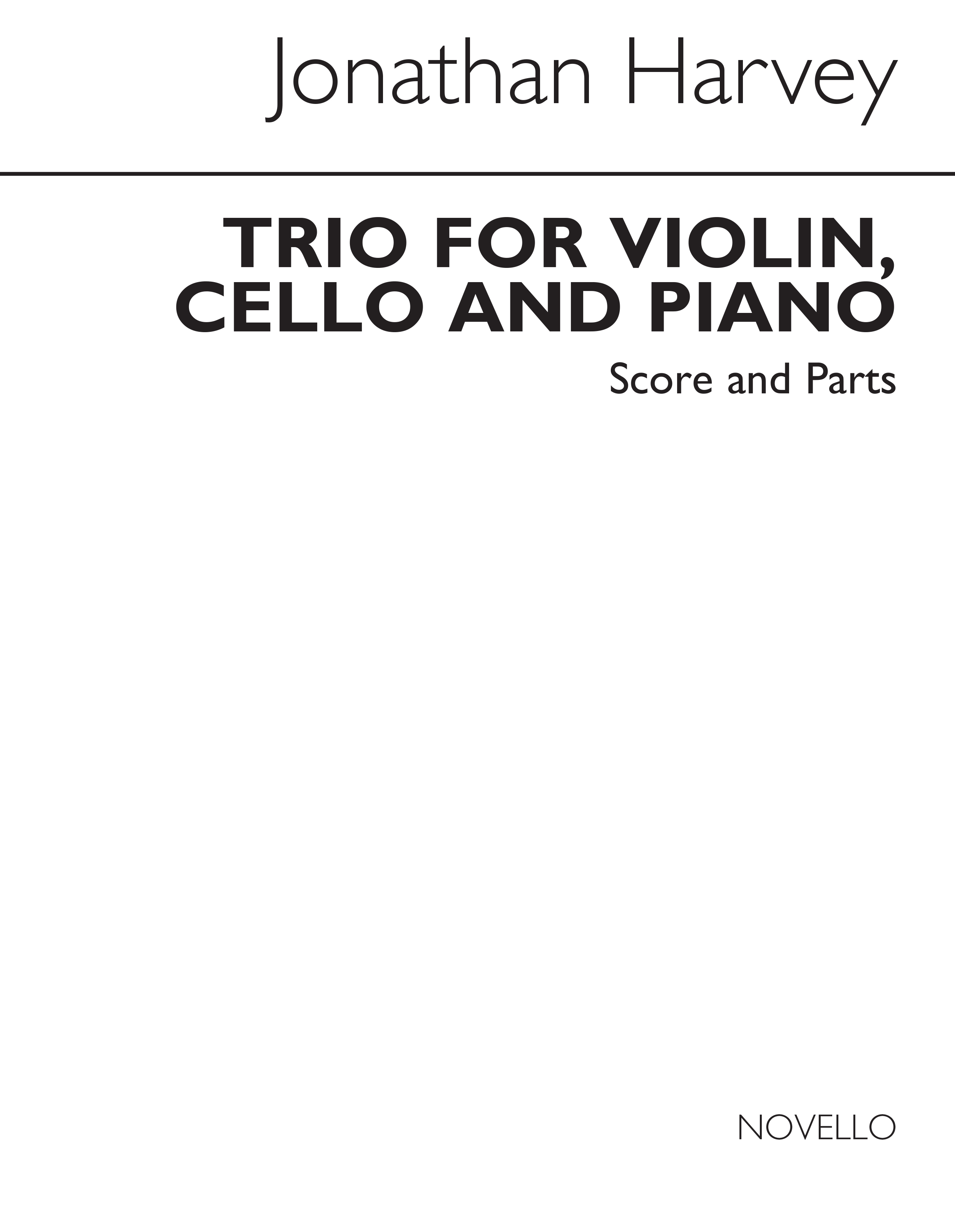 Jonathan Harvey: Piano Trio: Piano Trio: Score