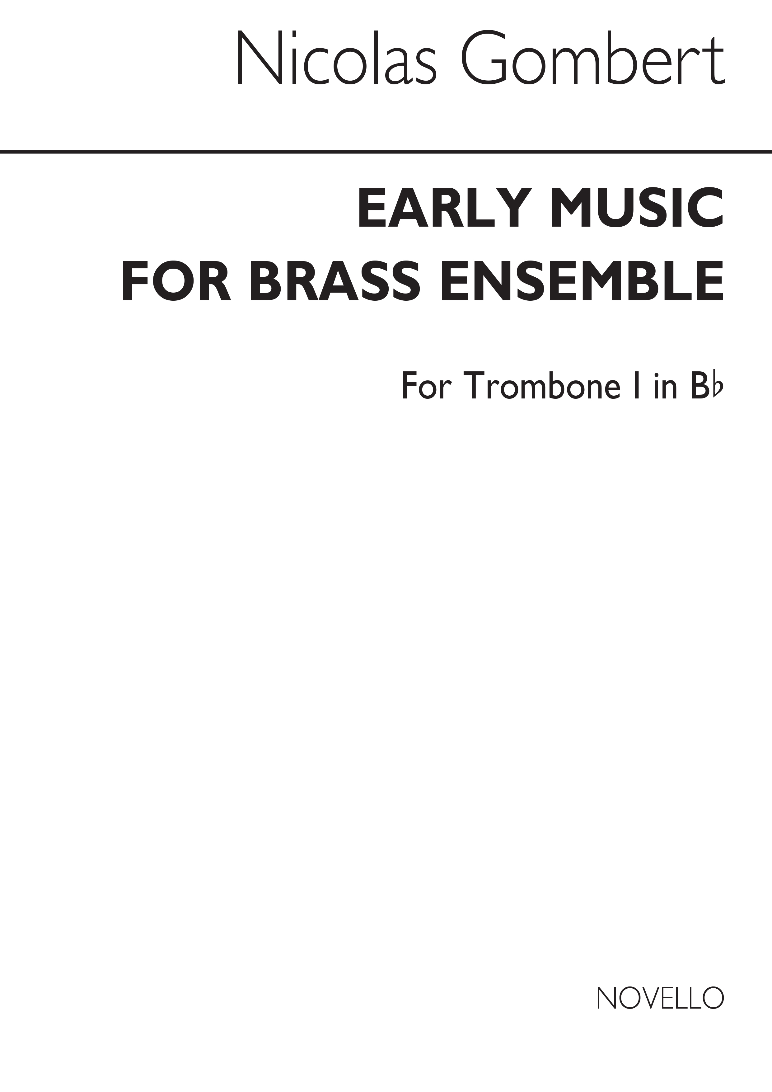 Lawson: Early Music For Brass Ensemble Tbn 1 Tc: Brass Ensemble: Instrumental