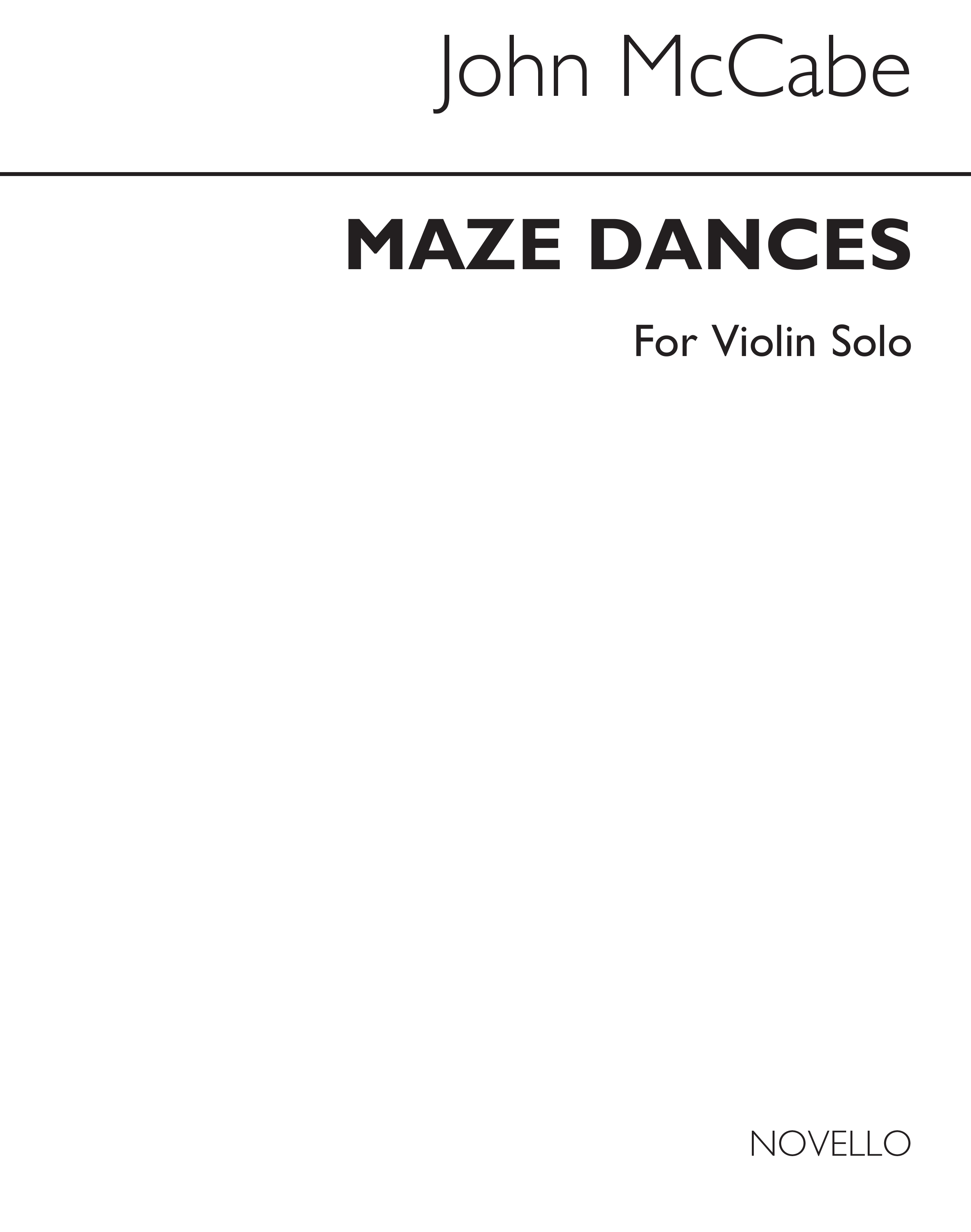 John McCabe: Maze Dances: Violin: Instrumental Work