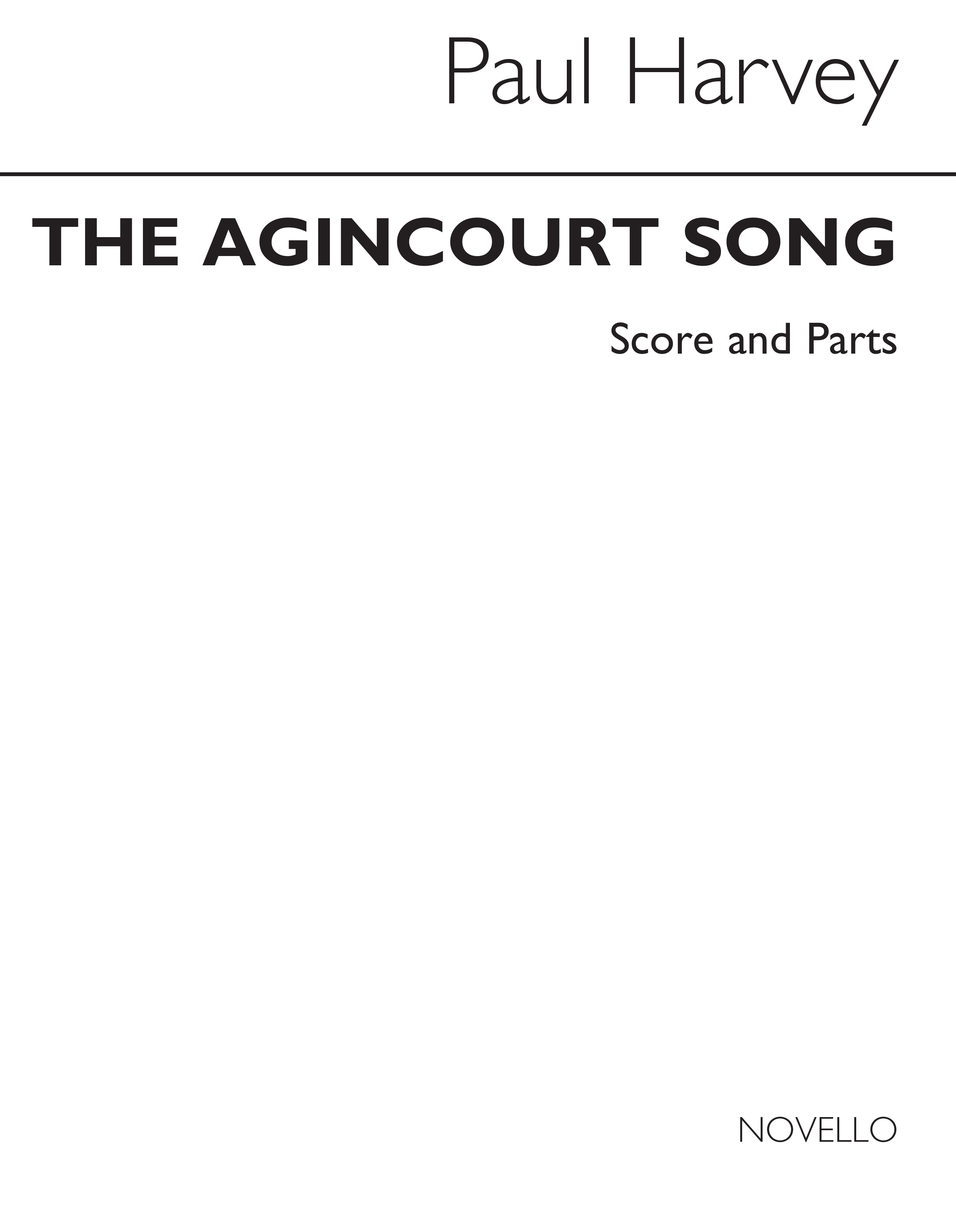 Peter Harvey: Agincourt Song for Sax Quartet: Saxophone Ensemble: Score