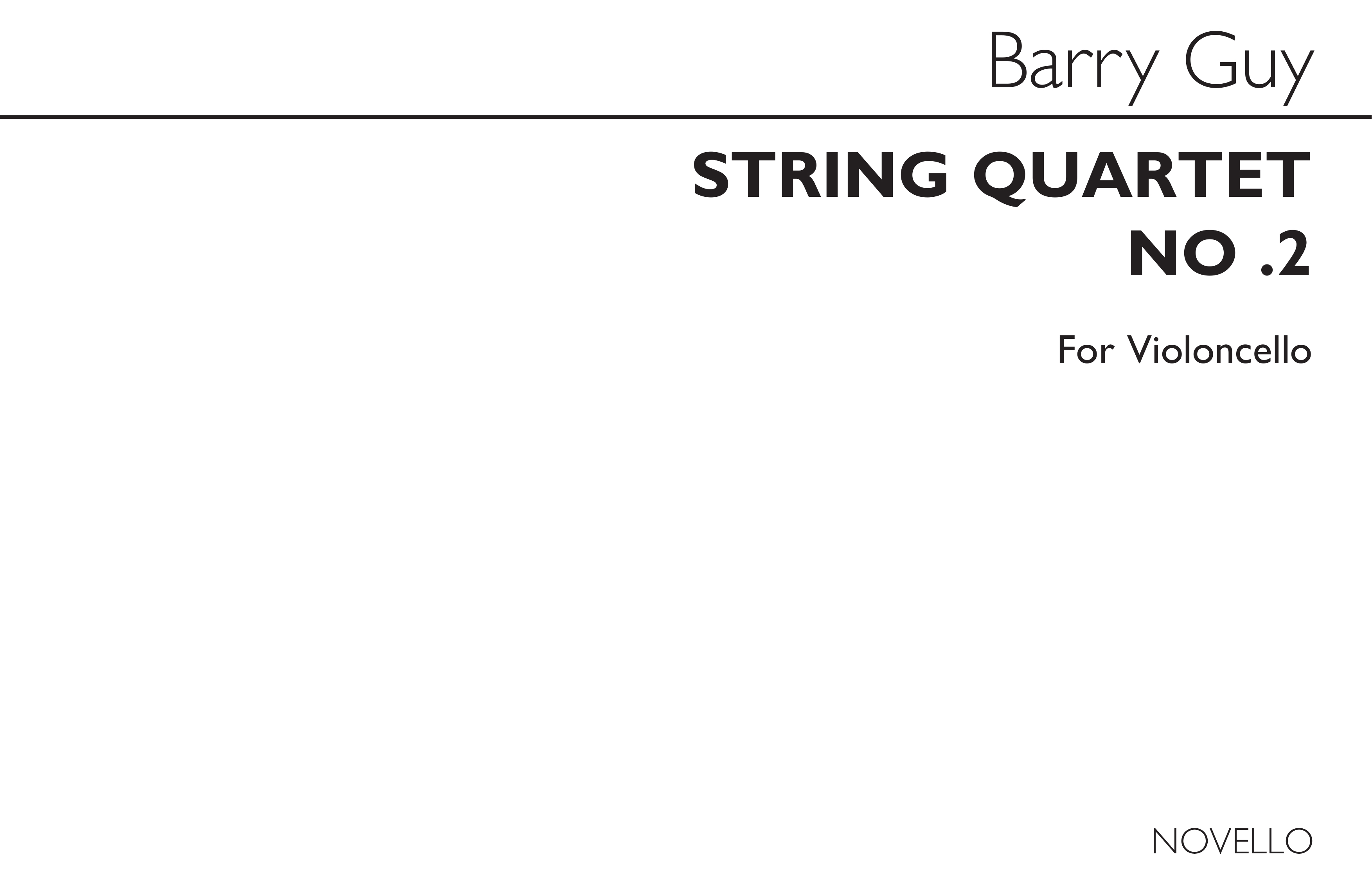 Barry Guy: String Quartet No.2 (Parts): String Quartet: Instrumental Work