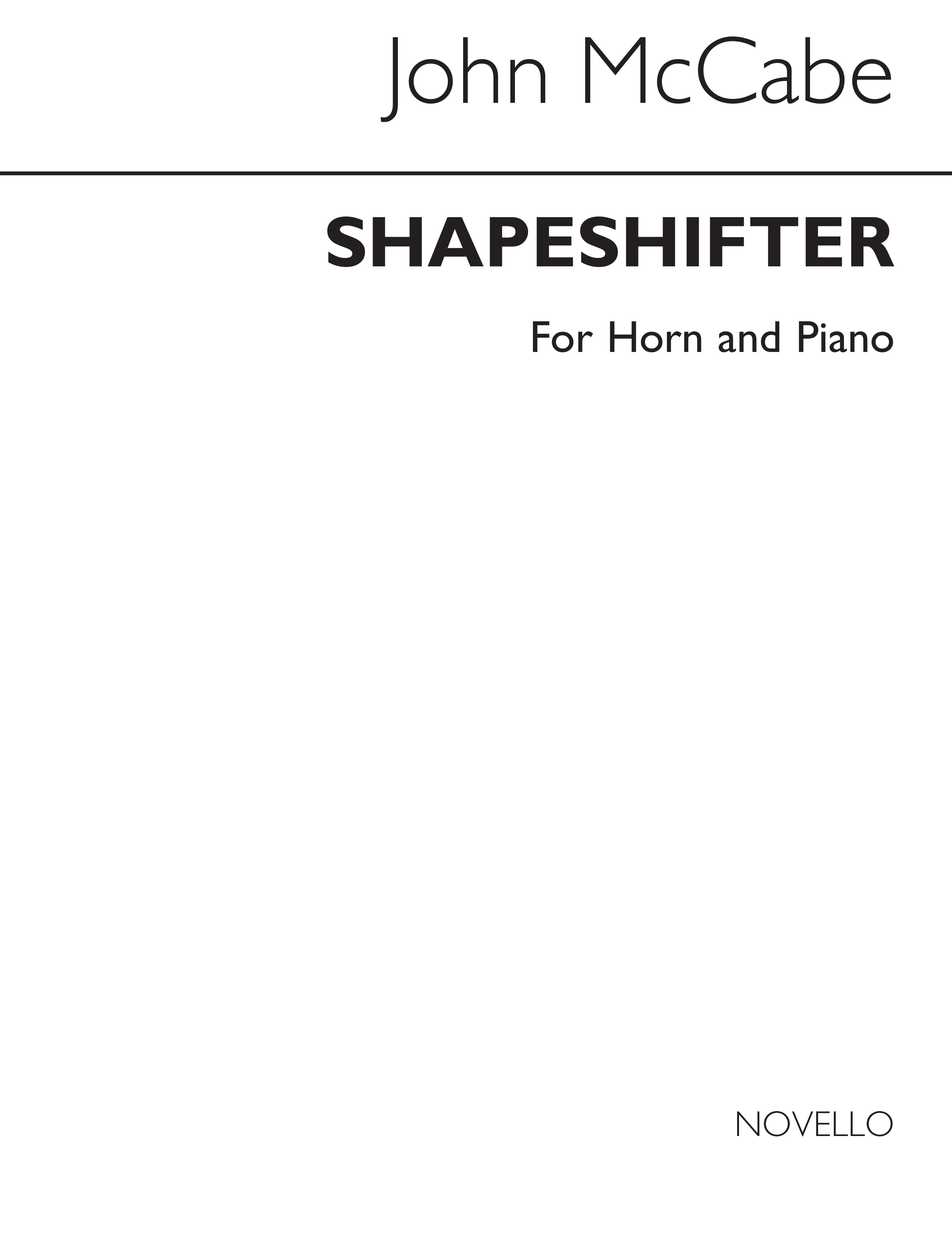 John McCabe: Shapeshifter (Goddess Trilogy 3): French Horn: Score